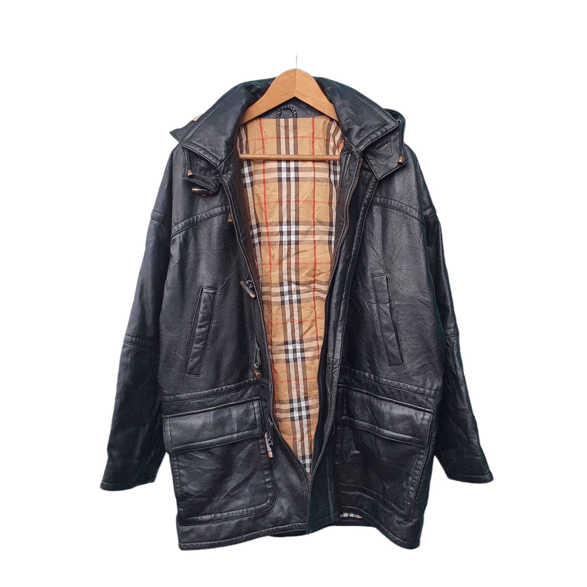 Burberry BURBERRY PRORSUM LEATHER JACKET WITH HOODIE Size US XL / EU 56 / 4 - 2 Thumbnail