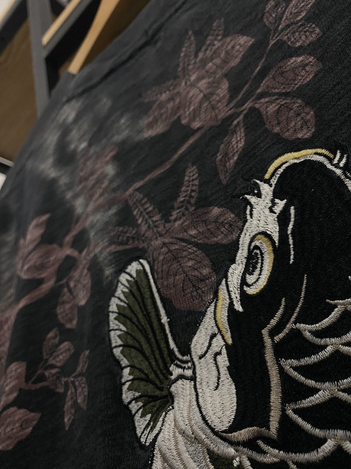 Japanese Brand Vintage KARAKURI TAMASHI Sukajan Koi Fish Emberoidery LS Size US L / EU 52-54 / 3 - 6 Thumbnail