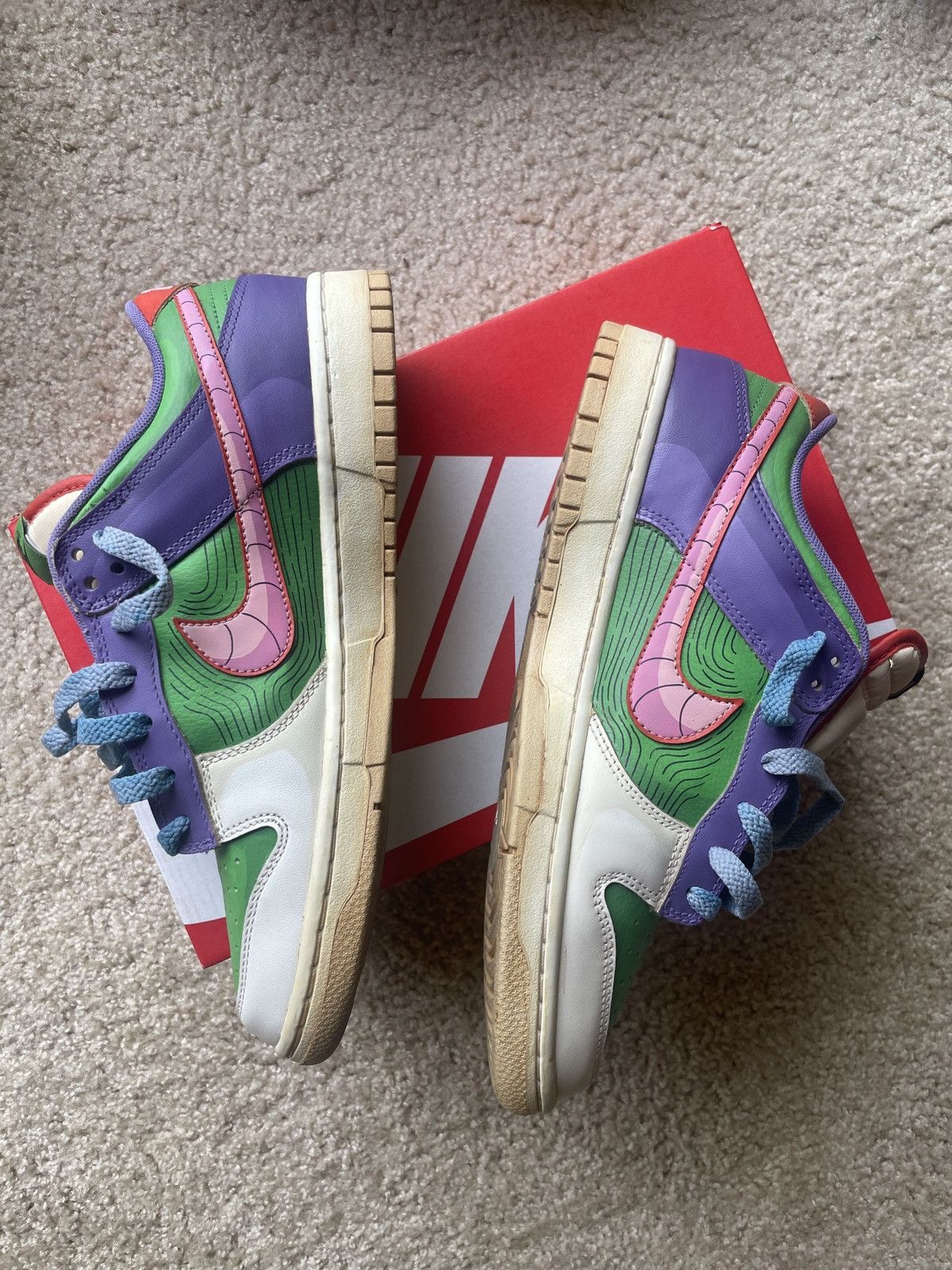 Japanese Brand × Nike Nike Dunk Low Dragonball Z DBZ Piccolo custom Size US 9 / EU 42 - 3 Thumbnail