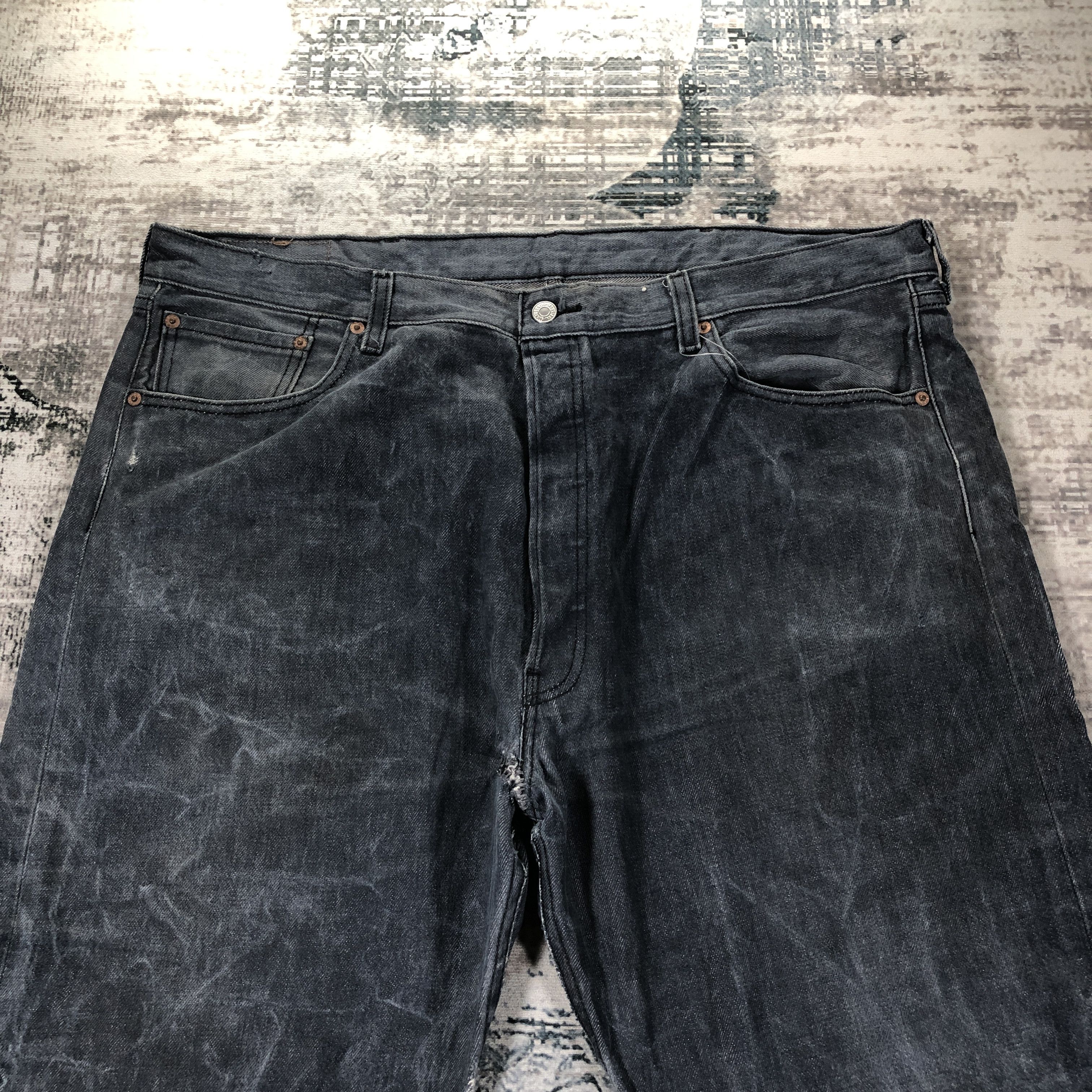 Levi's × Vintage Vintage Levis 501 Jeans Faded Blue Denim Size US 41 - 3 Thumbnail
