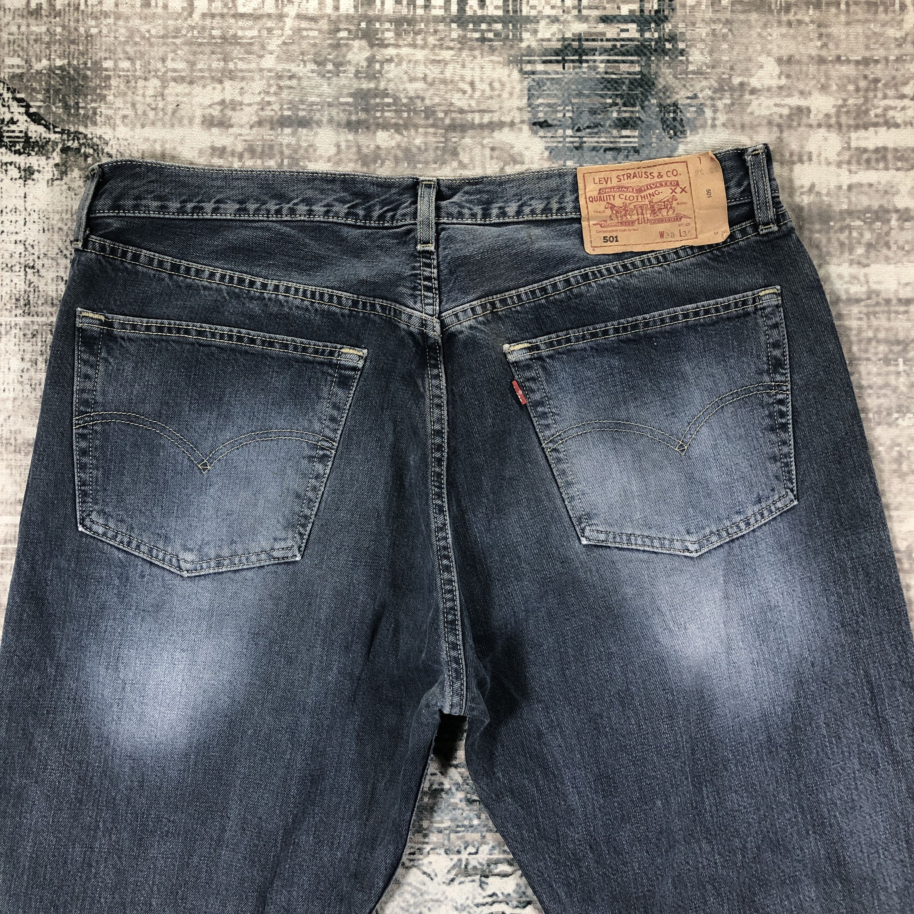 Levi's × Vintage Vintage Levis 501 Jeans Faded Blue Denim Pants Size US 37 - 5 Thumbnail