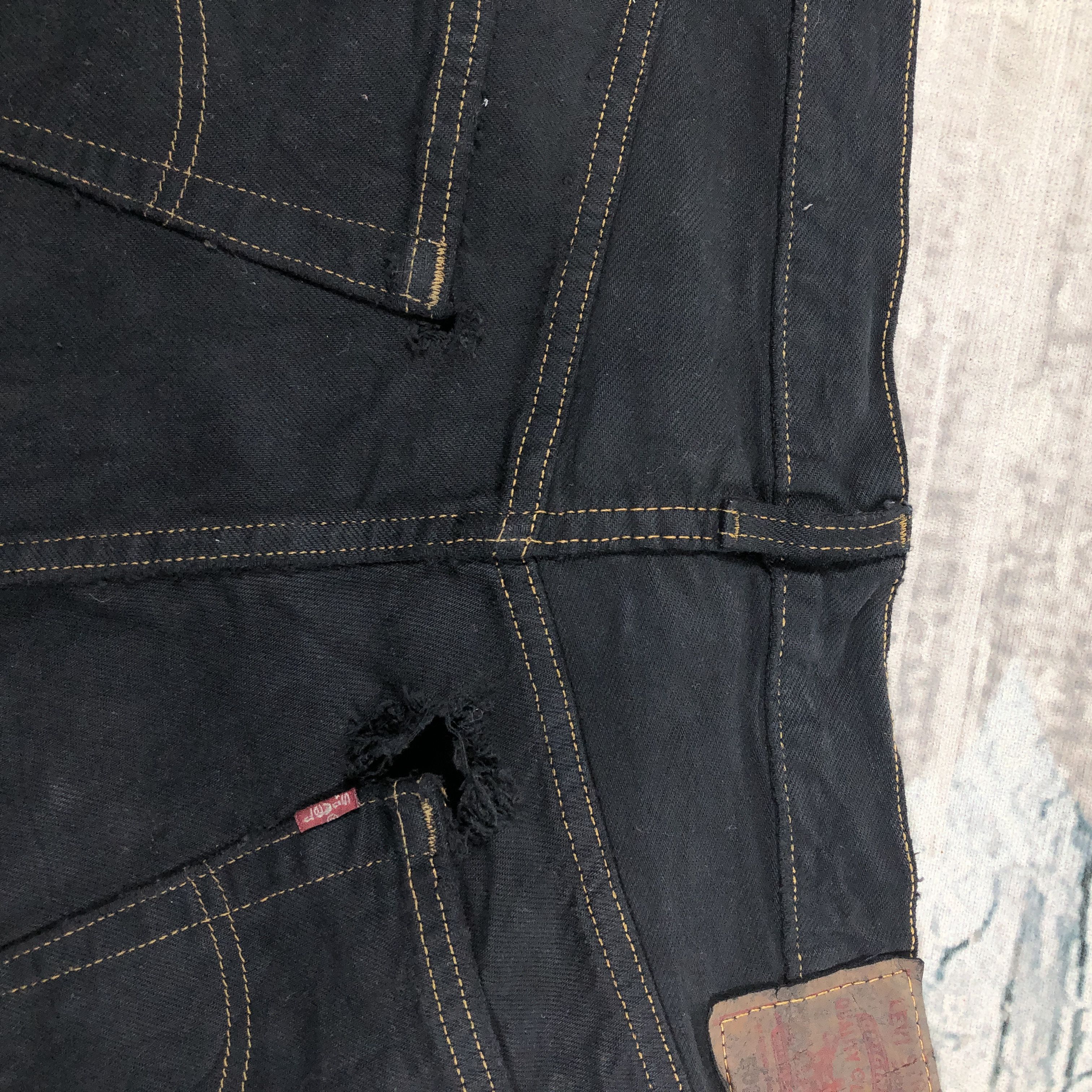 Levi's × Vintage Vintage Levis 501 Jeans Black Denim Size US 36 / EU 52 - 6 Thumbnail