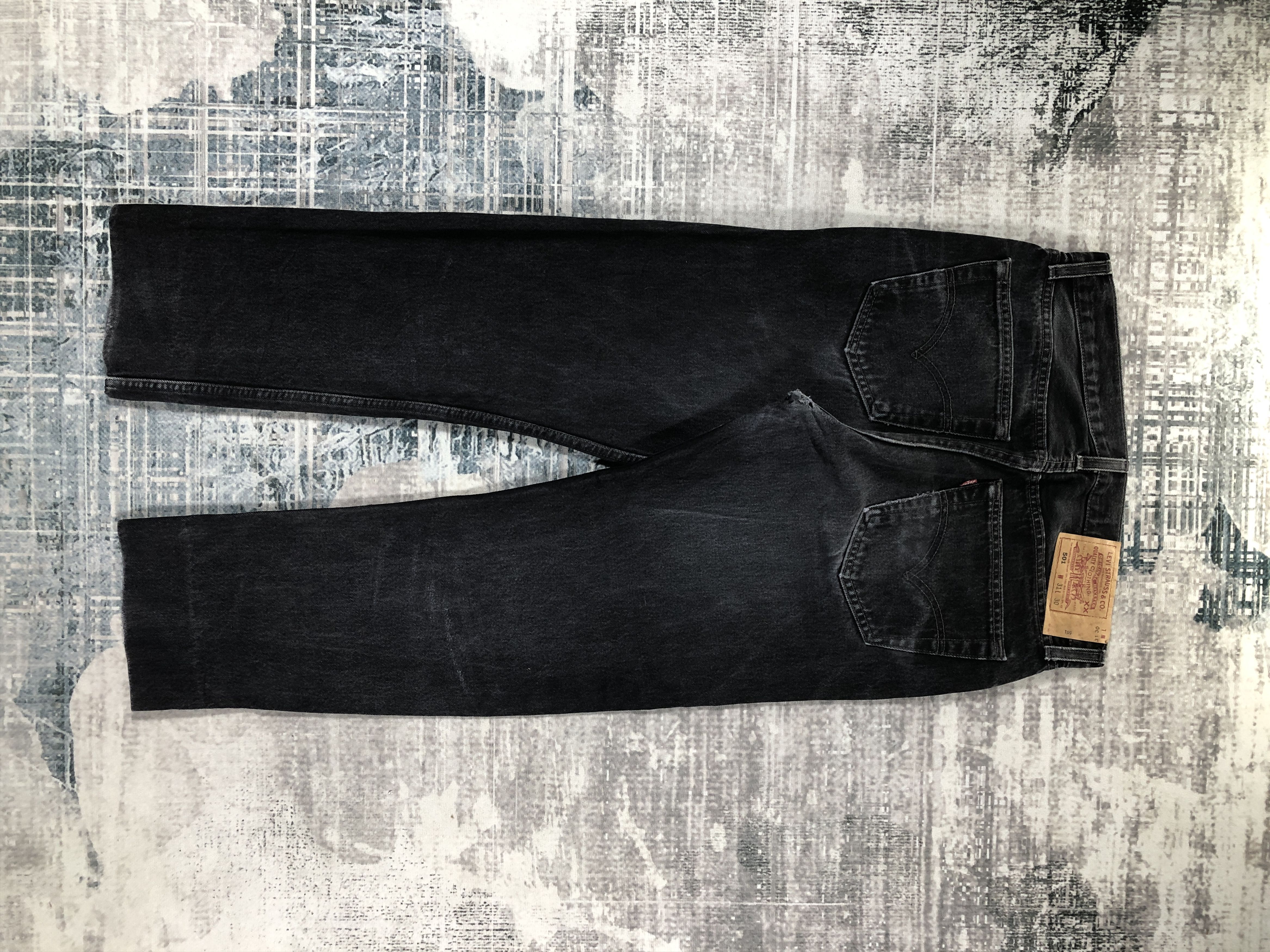 Levi's × Vintage Vintage Levis 501 Jeans Black Denim Pants Size 31" - 2 Thumbnail