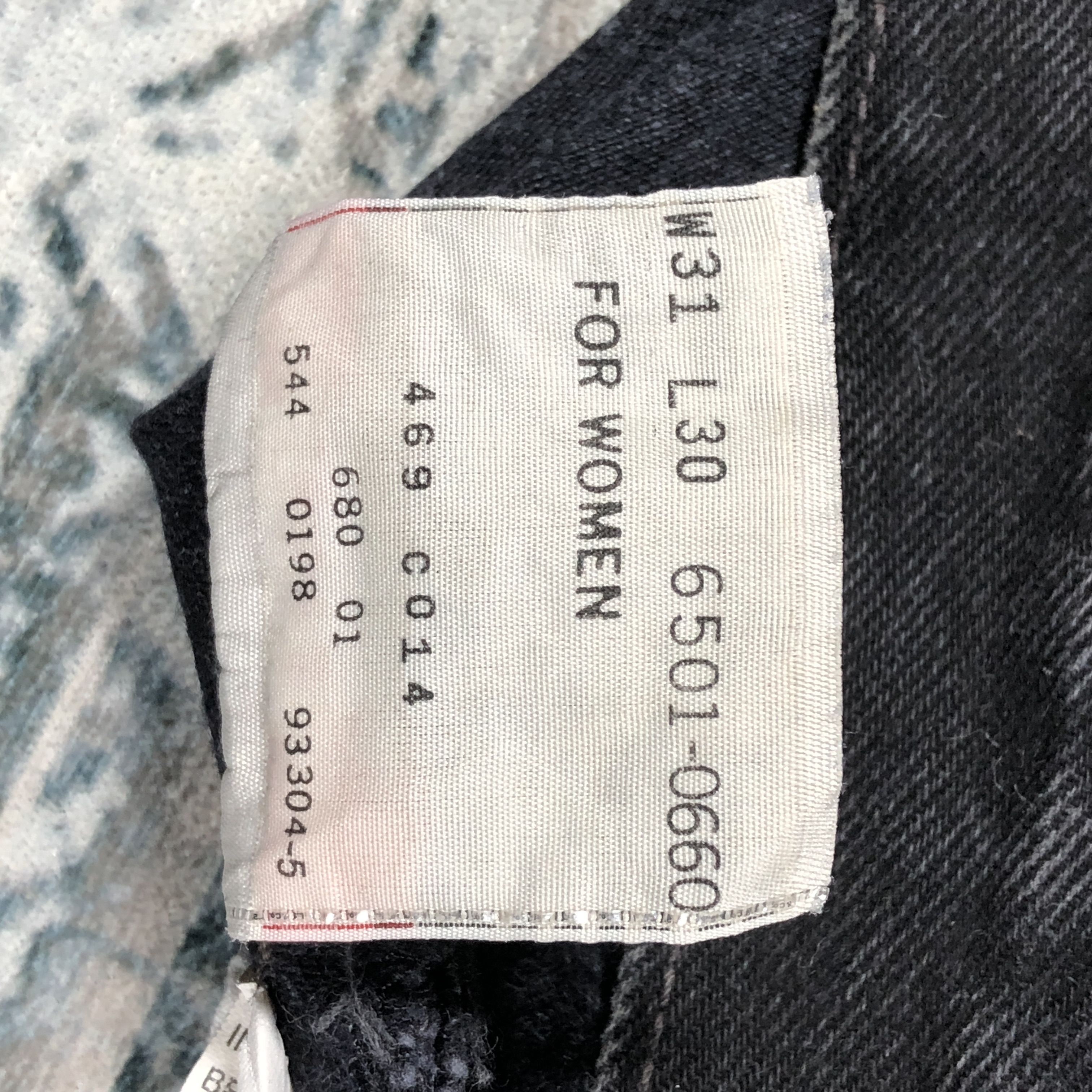 Levi's × Vintage Vintage Levis 501 Jeans Black Denim Pants Size 31" - 12 Thumbnail