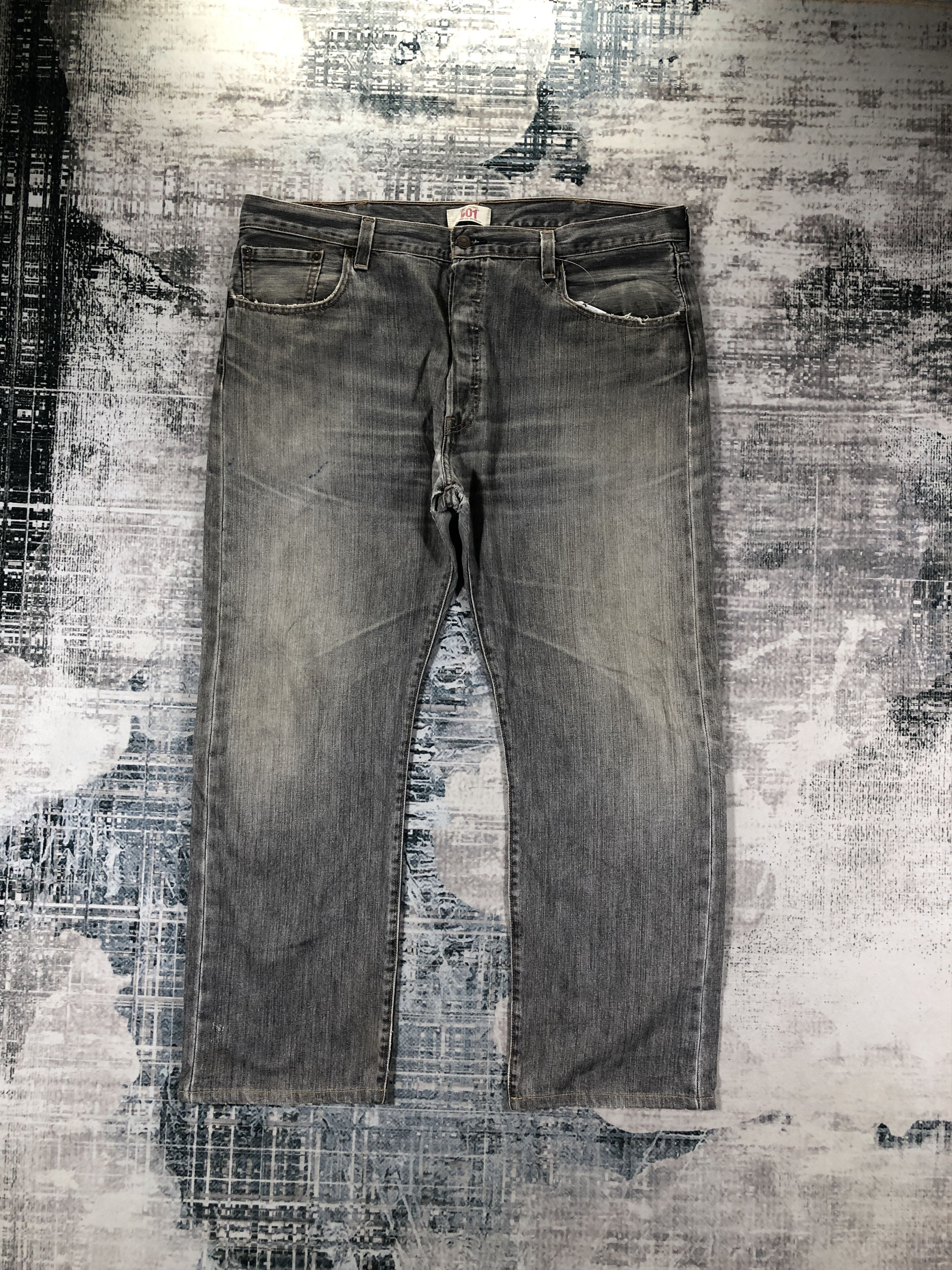 Levi's × Vintage Vintage Levis 501 Jeans Faded Black Denim Size US 41 - 1 Thumbnail
