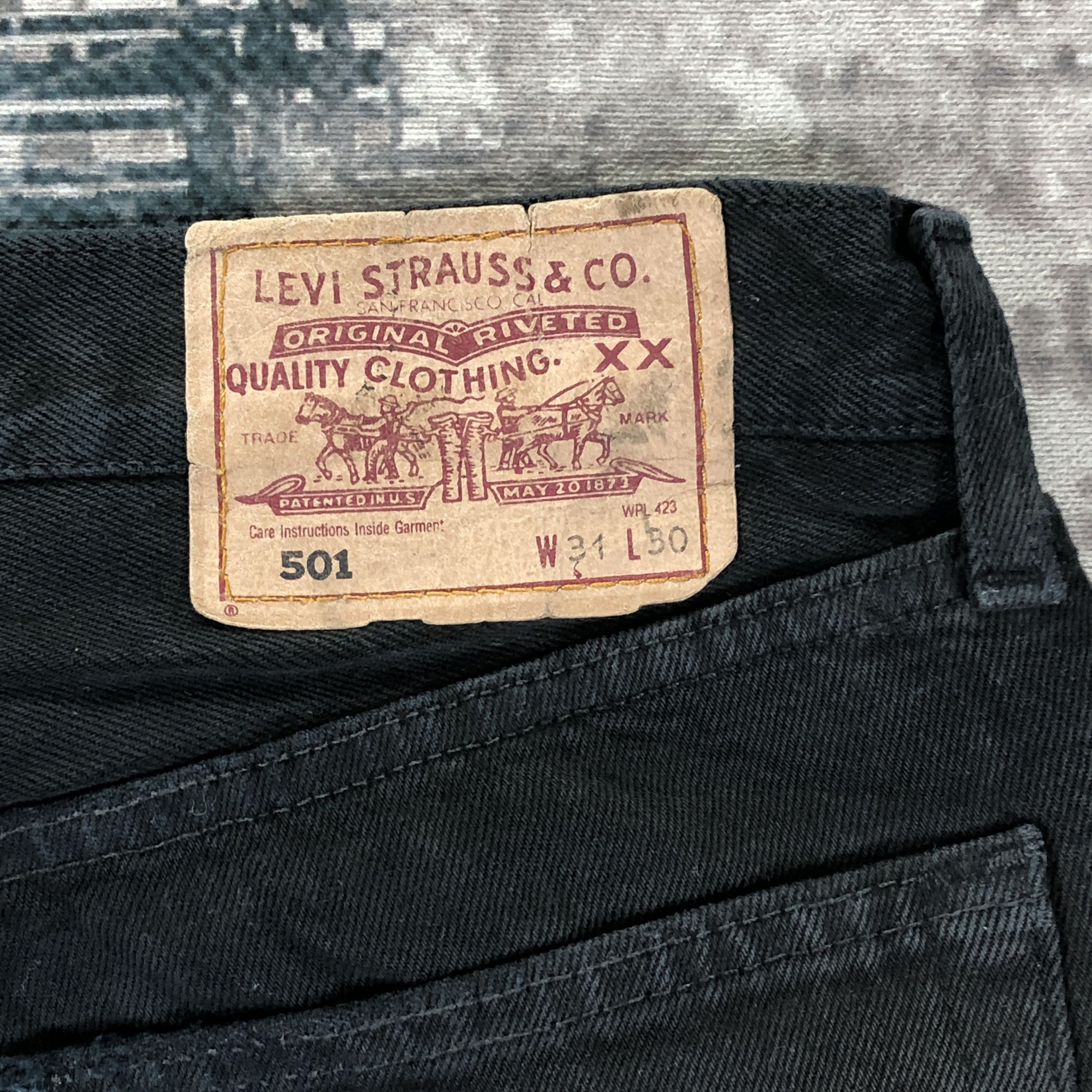 Levi's × Vintage Vintage Levis 501 Jeans Black Denim Size US 30 / EU 46 - 11 Thumbnail