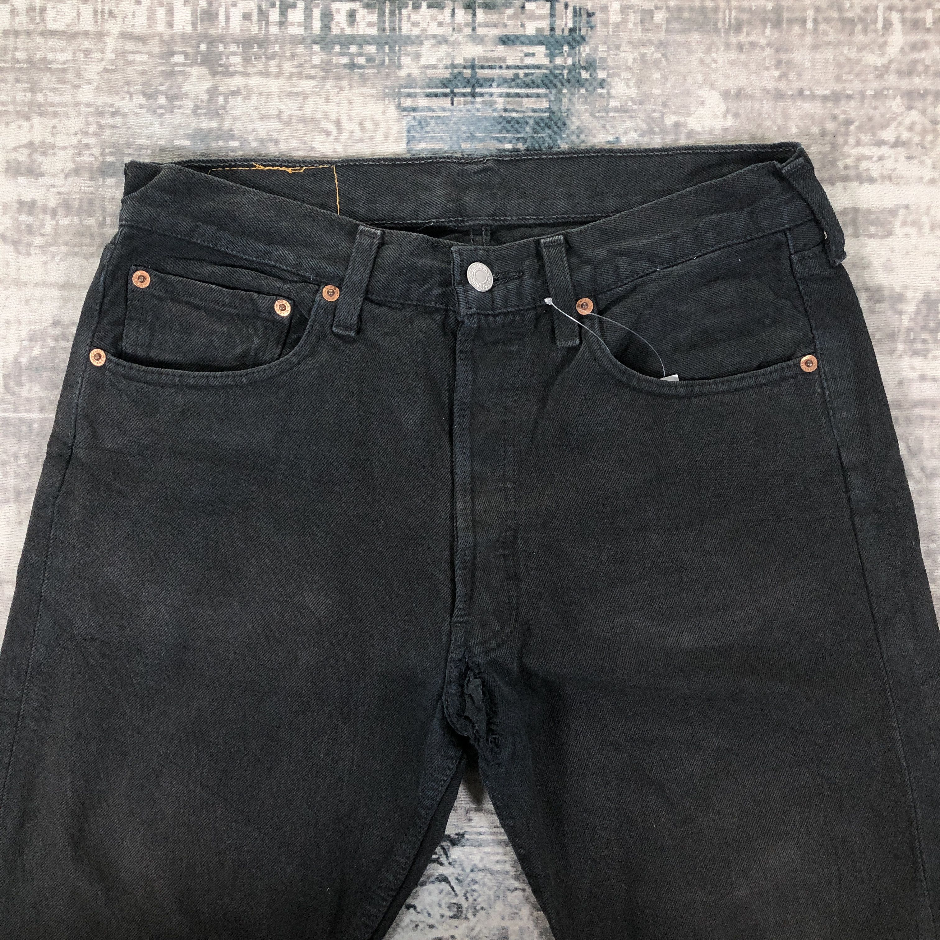 Levi's × Vintage Vintage Levis 501 Jeans Black Denim Size US 30 / EU 46 - 3 Thumbnail