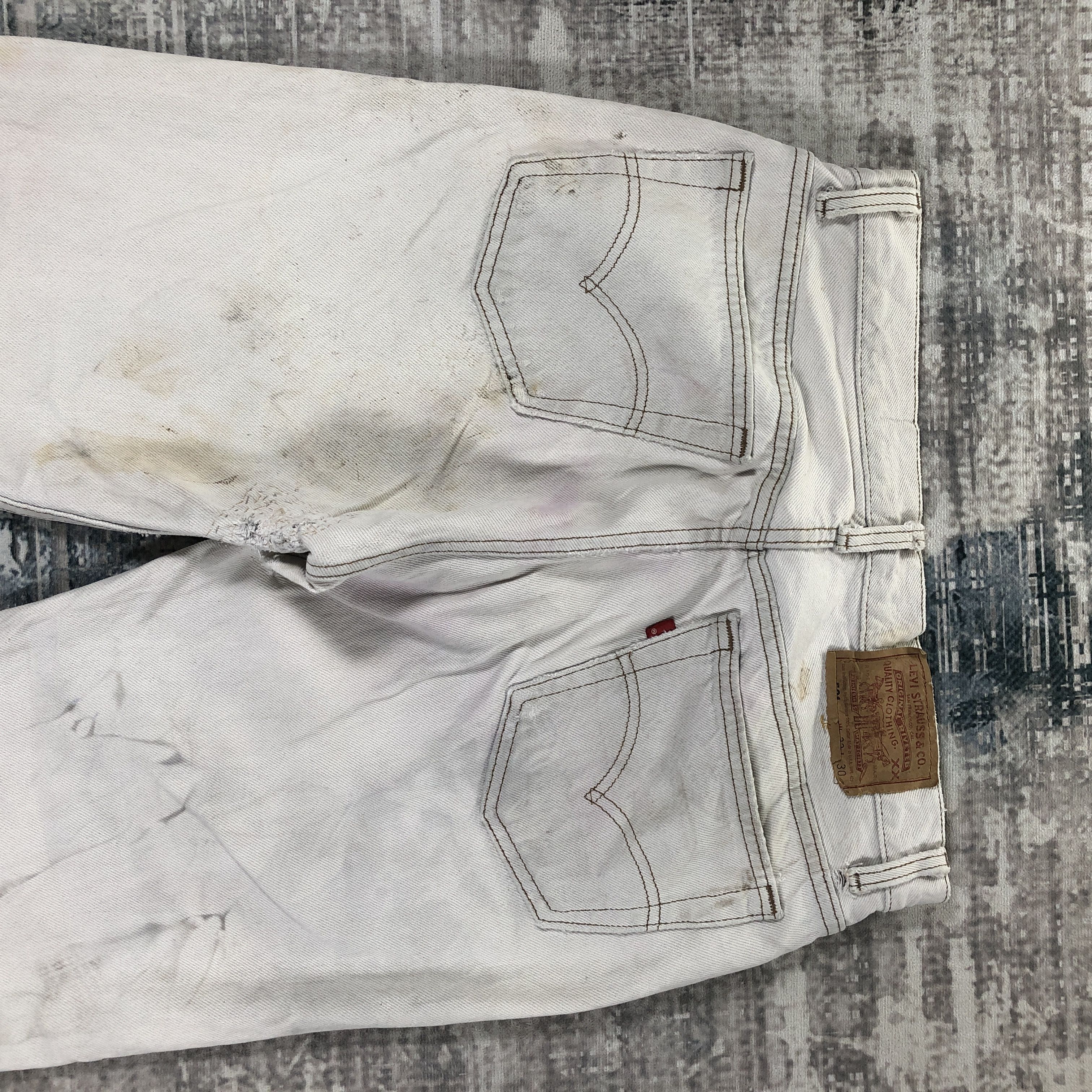 Levi's × Vintage Vintage Levis 501 White Dirty Wash Size US 32 / EU 48 - 4 Thumbnail