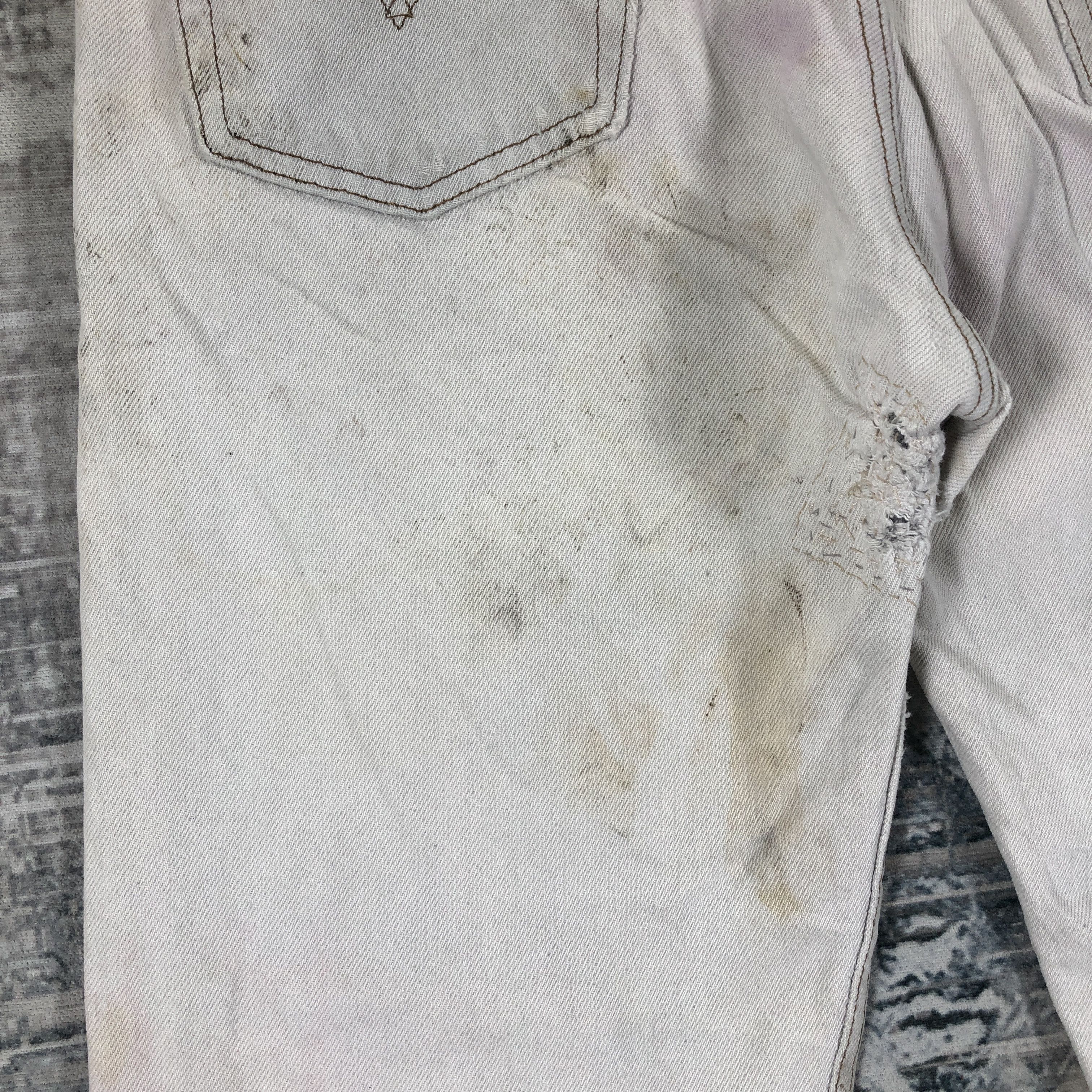 Levi's × Vintage Vintage Levis 501 White Dirty Wash Size US 32 / EU 48 - 8 Thumbnail