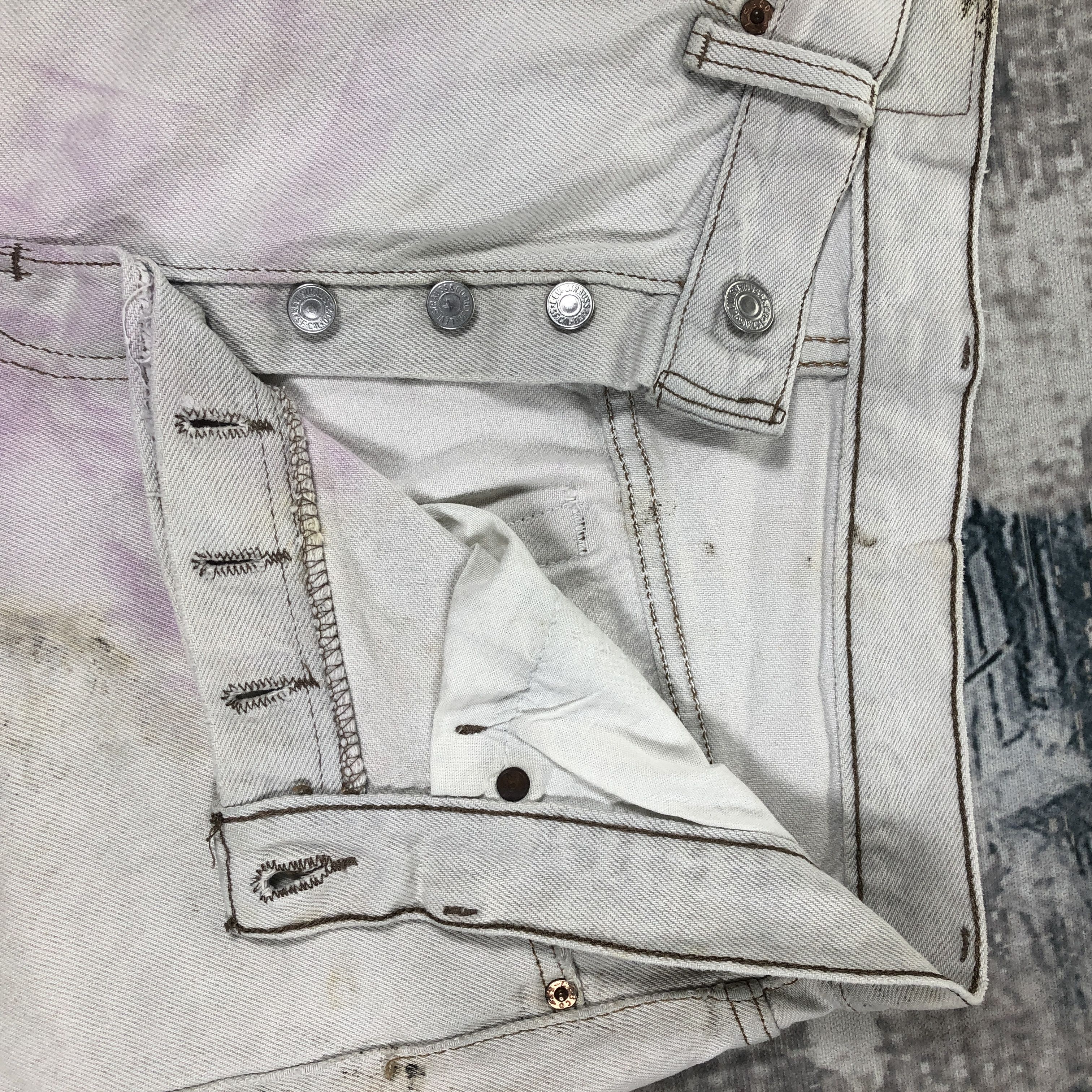 Levi's × Vintage Vintage Levis 501 White Dirty Wash Size US 32 / EU 48 - 5 Thumbnail