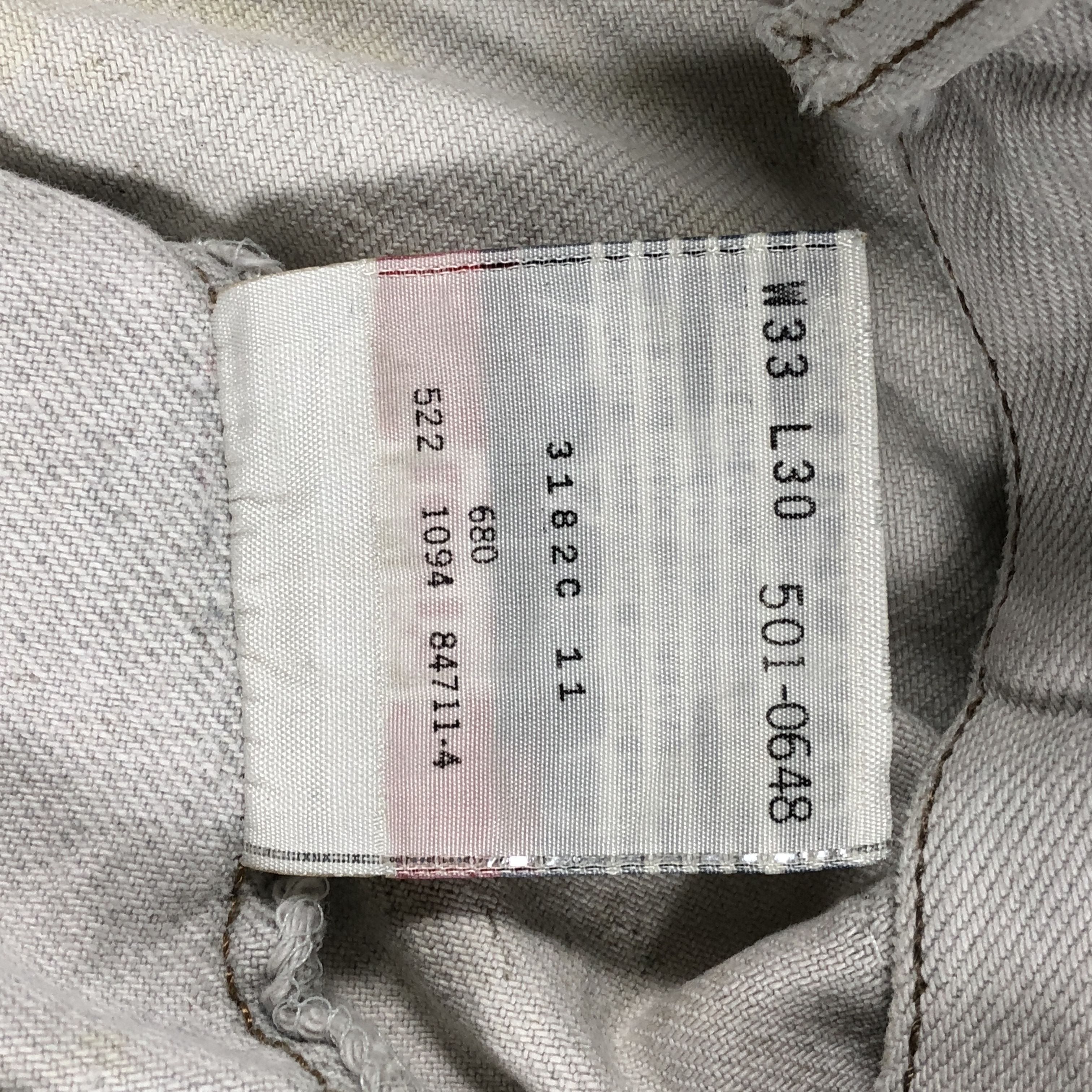 Levi's × Vintage Vintage Levis 501 White Dirty Wash Size US 32 / EU 48 - 15 Thumbnail
