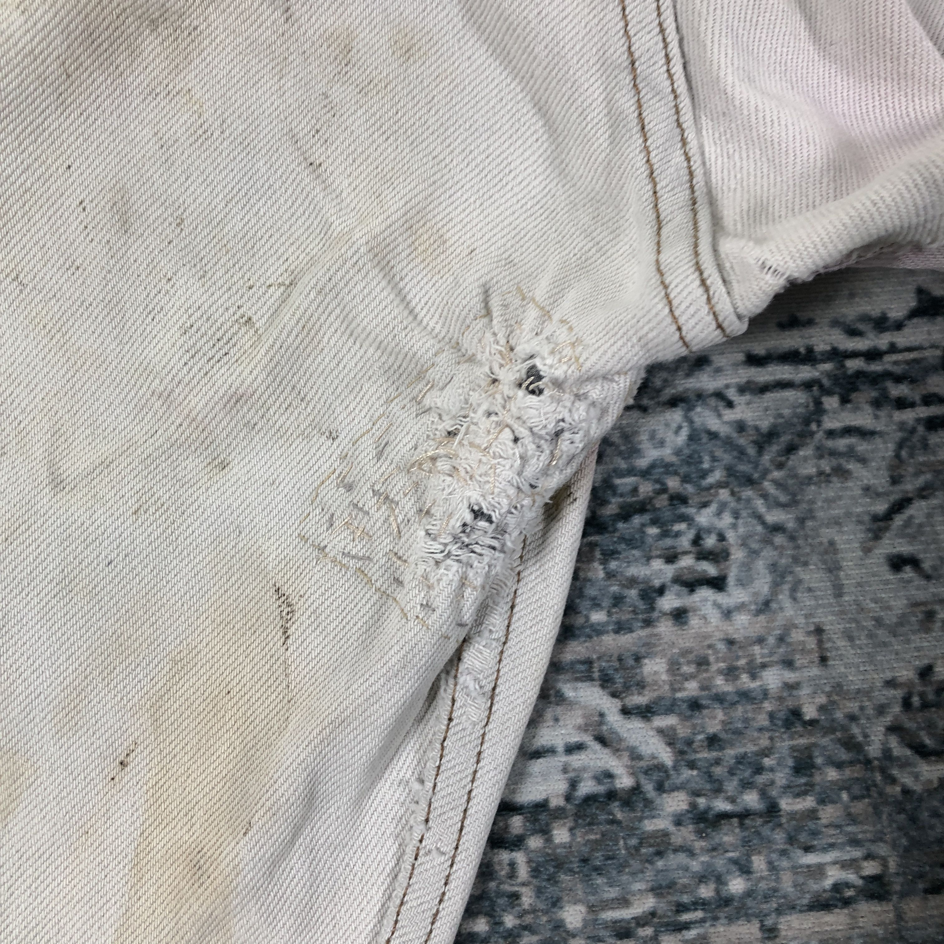 Levi's × Vintage Vintage Levis 501 White Dirty Wash Size US 32 / EU 48 - 9 Thumbnail