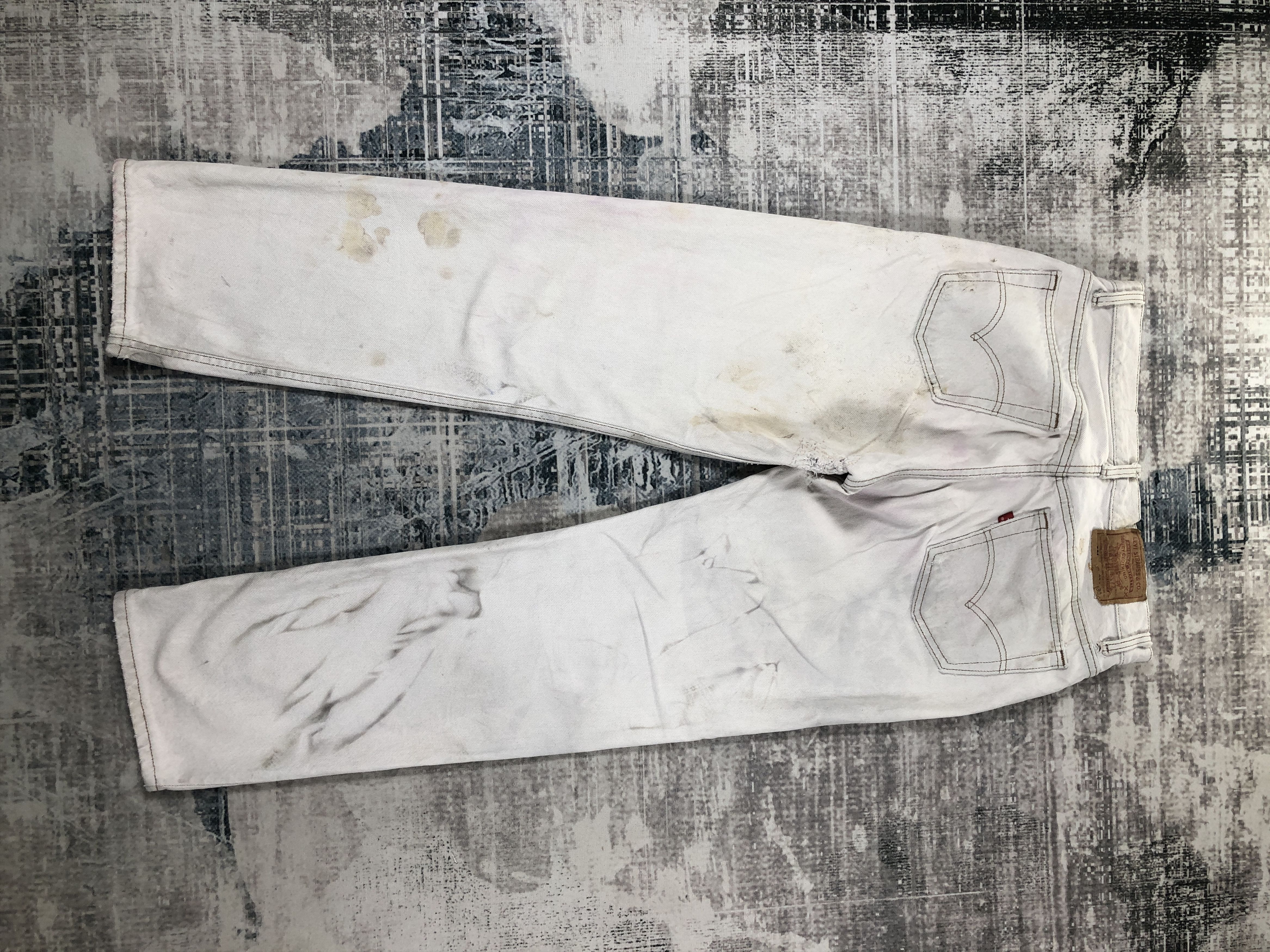 Levi's × Vintage Vintage Levis 501 White Dirty Wash Size US 32 / EU 48 - 2 Thumbnail