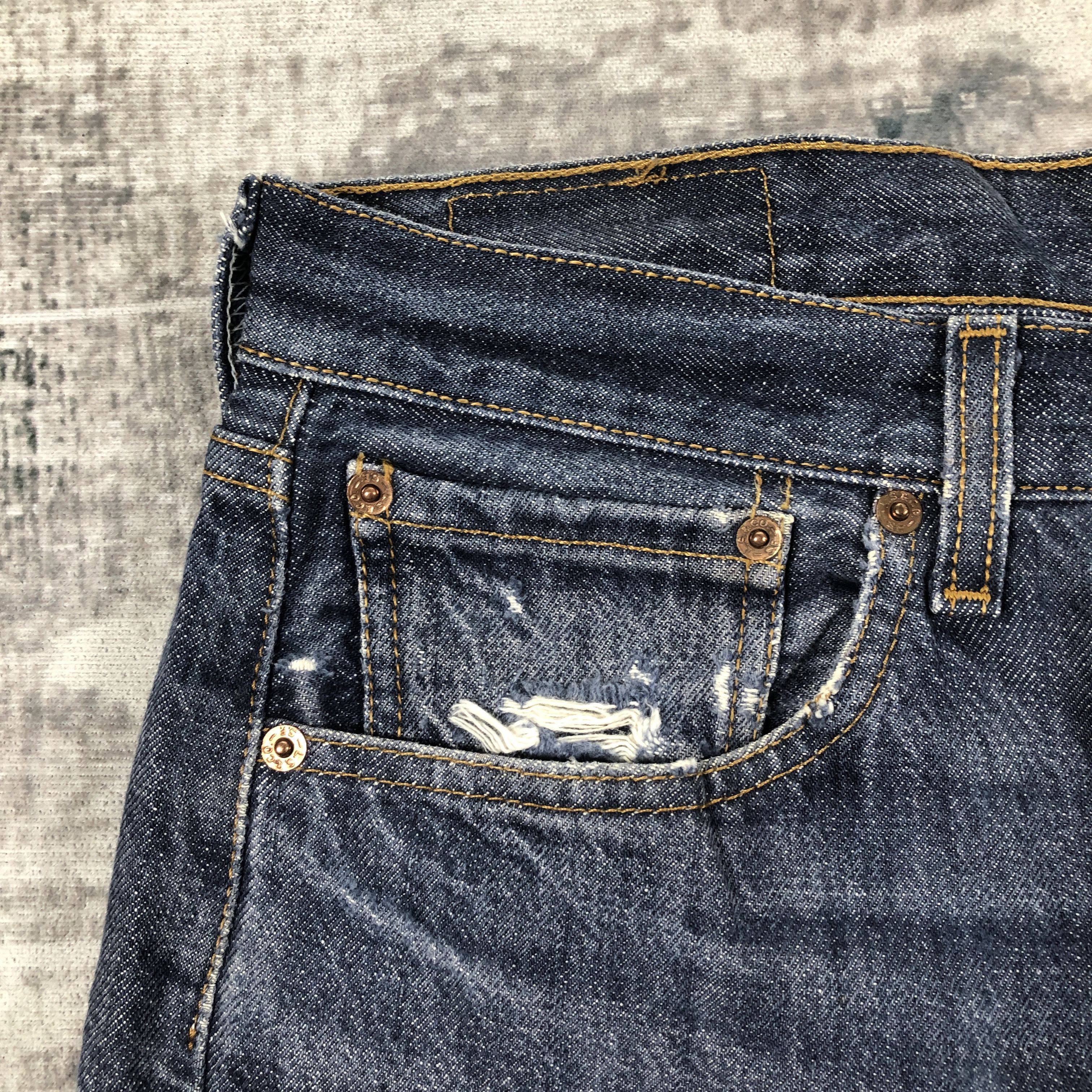 Levi's × Vintage Vintage Levis 501 Jeans Rusty Wash Denim Size US 34 / EU 50 - 7 Thumbnail