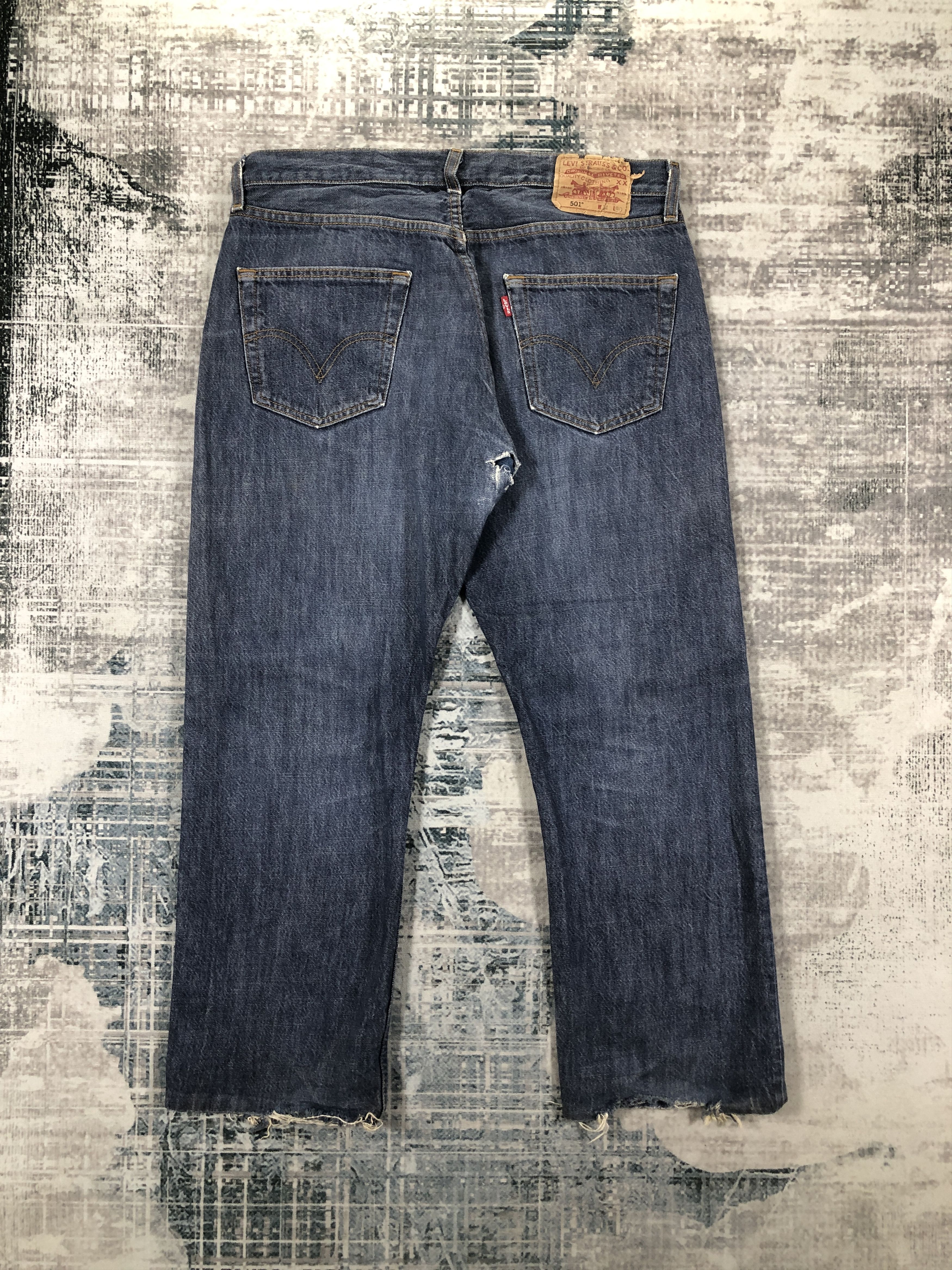 Levi's × Vintage Vintage Levis 501 Jeans Rusty Wash Denim Size US 34 / EU 50 - 2 Thumbnail