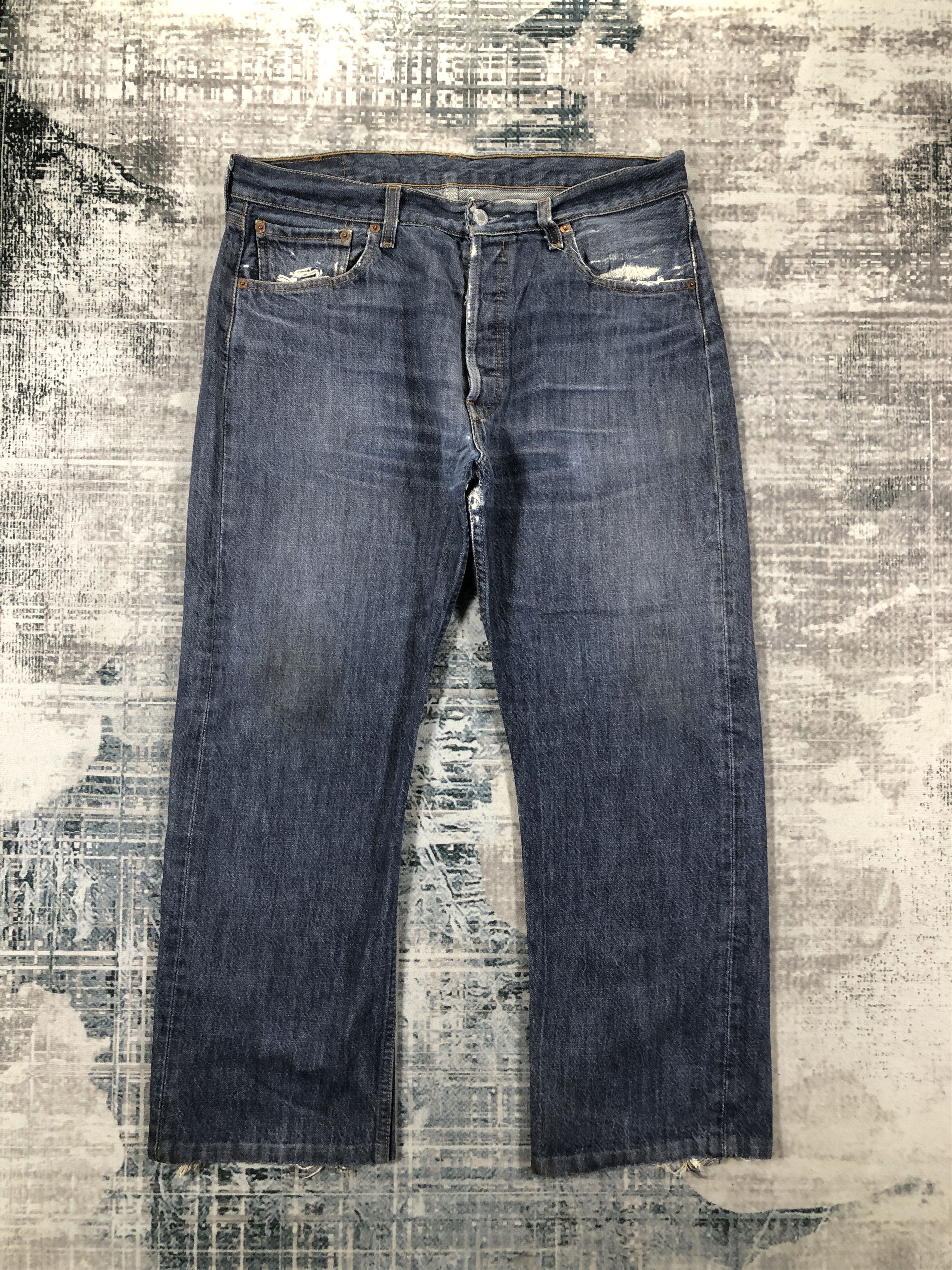 Levi's × Vintage Vintage Levis 501 Jeans Rusty Wash Denim Size US 34 / EU 50 - 1 Thumbnail
