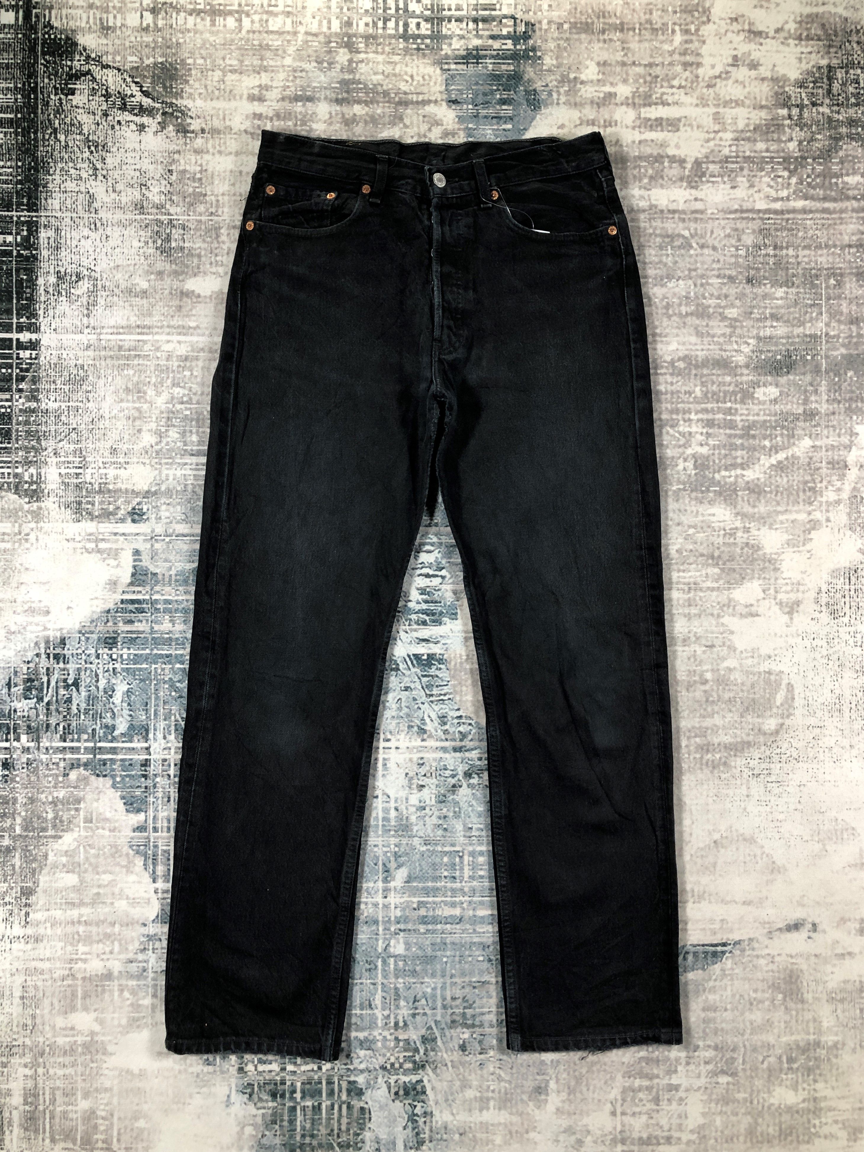 Levi's × Vintage Vintage Levis 501 Jeans Black Denim Pants Size US 30 / EU 46 - 1 Thumbnail