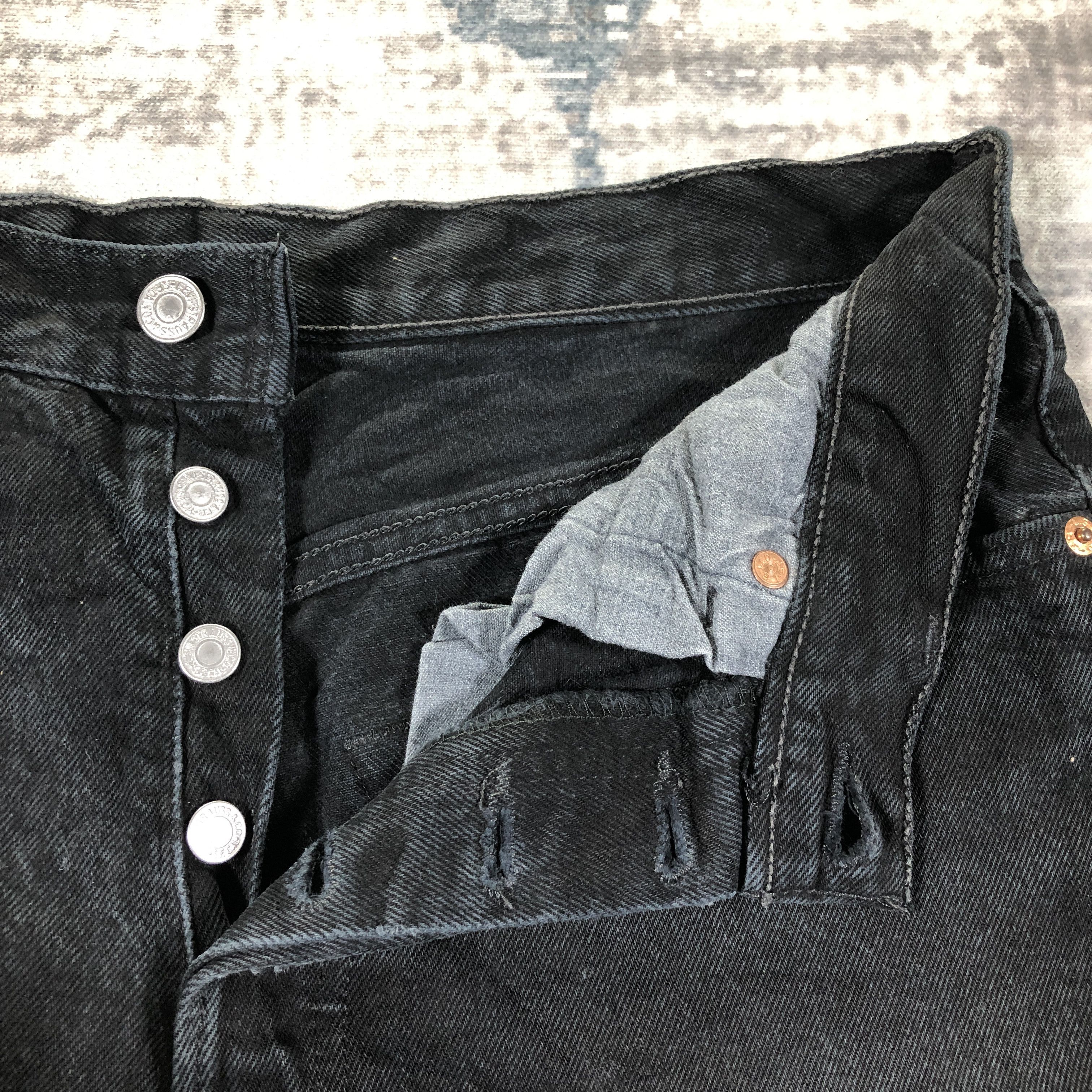 Levi's × Vintage Vintage Levis 501 Jeans Black Denim Pants Size US 30 / EU 46 - 5 Thumbnail