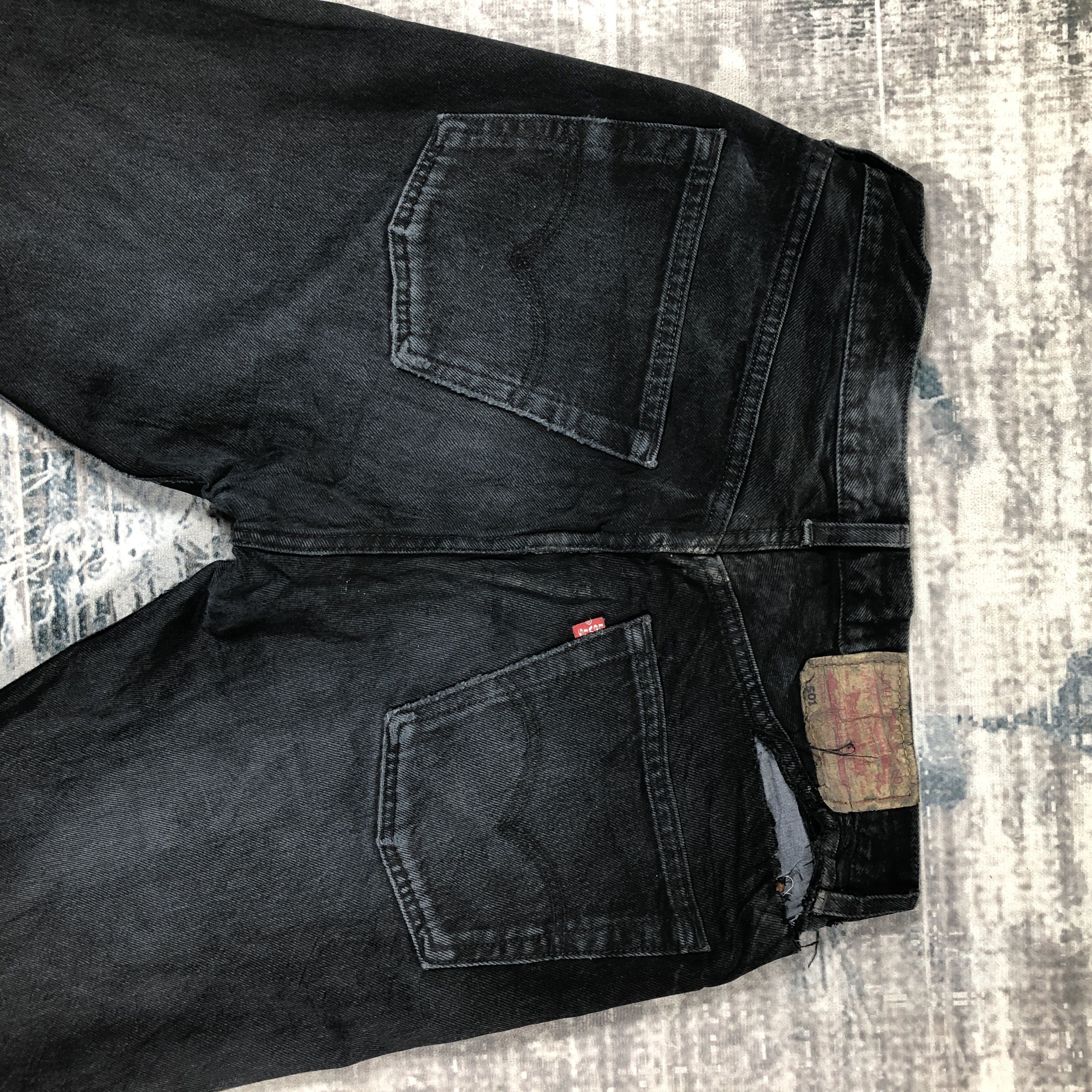 Levi's × Vintage Vintage Levis 501 Jeans Black Denim Pants Size US 30 / EU 46 - 4 Thumbnail