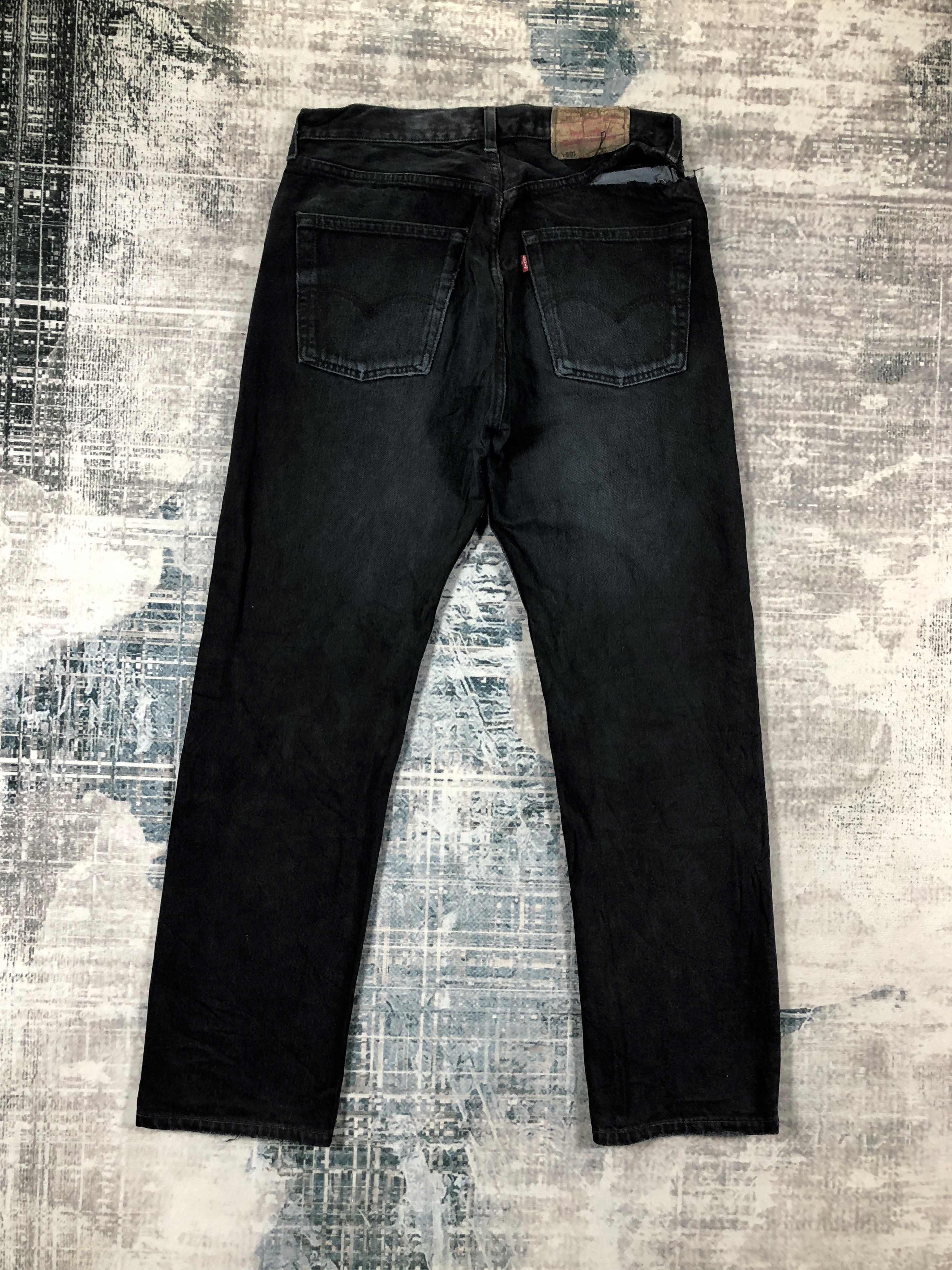 Levi's × Vintage Vintage Levis 501 Jeans Black Denim Pants Size US 30 / EU 46 - 2 Thumbnail