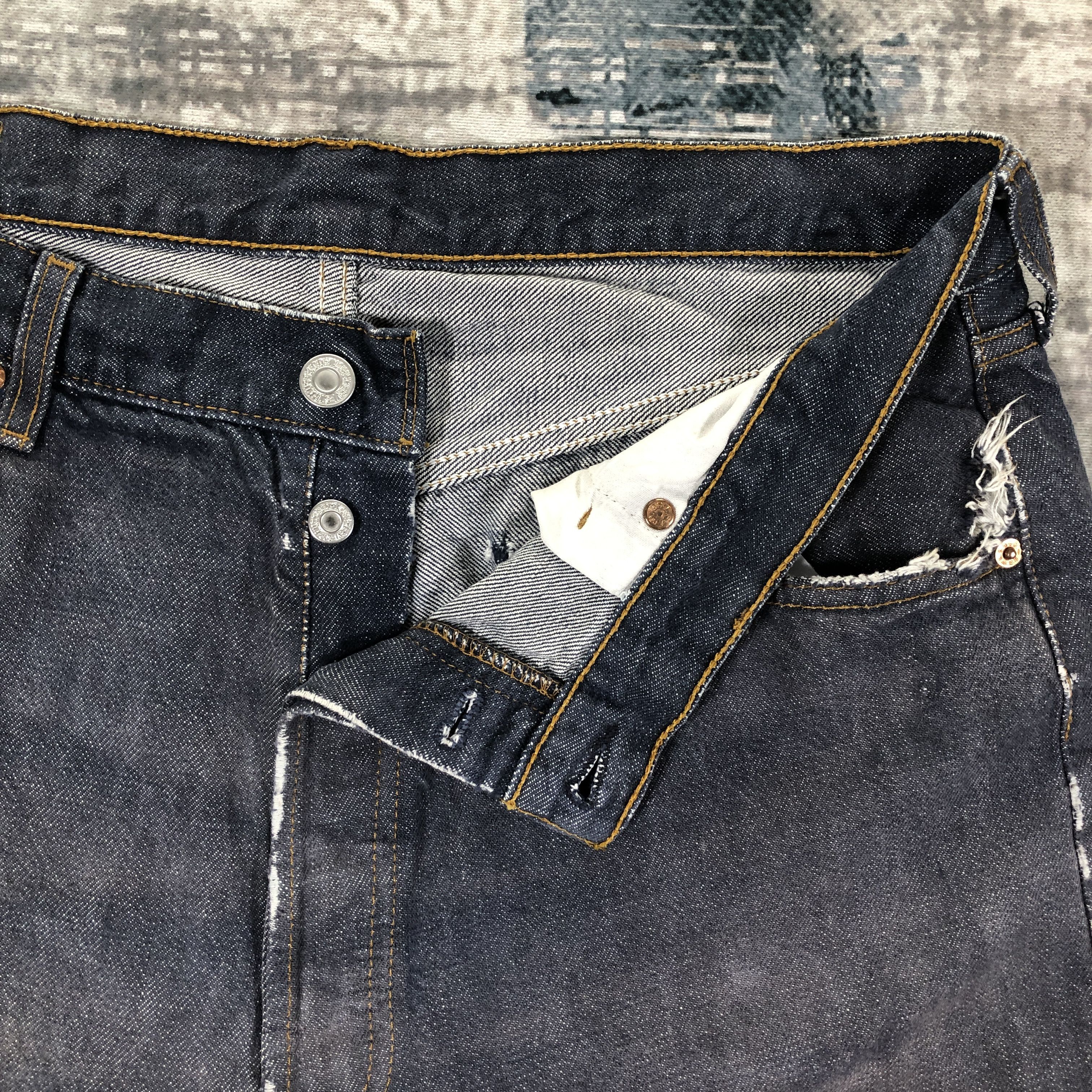Levi's × Vintage Vintage Levis 501 Jeans Faded Black Size US 34 / EU 50 - 5 Thumbnail