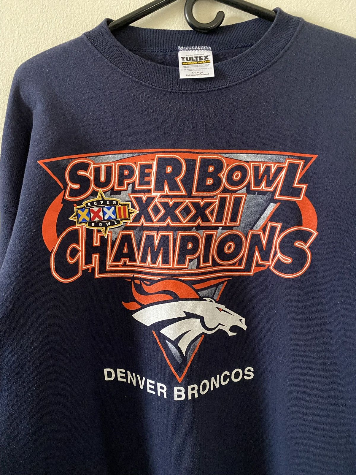 Vintage Vintage 1998 Denver Broncos Super Bowl XXXII Crewneck Size US XL / EU 56 / 4 - 2 Thumbnail