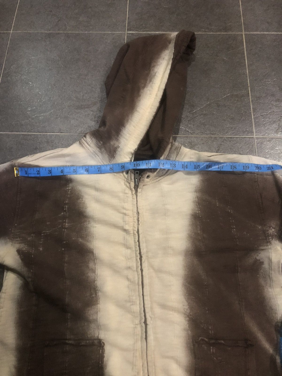 Japanese Brand Patina Two Tone Distressed Art Zip Up Hoodie Size US L / EU 52-54 / 3 - 19 Thumbnail