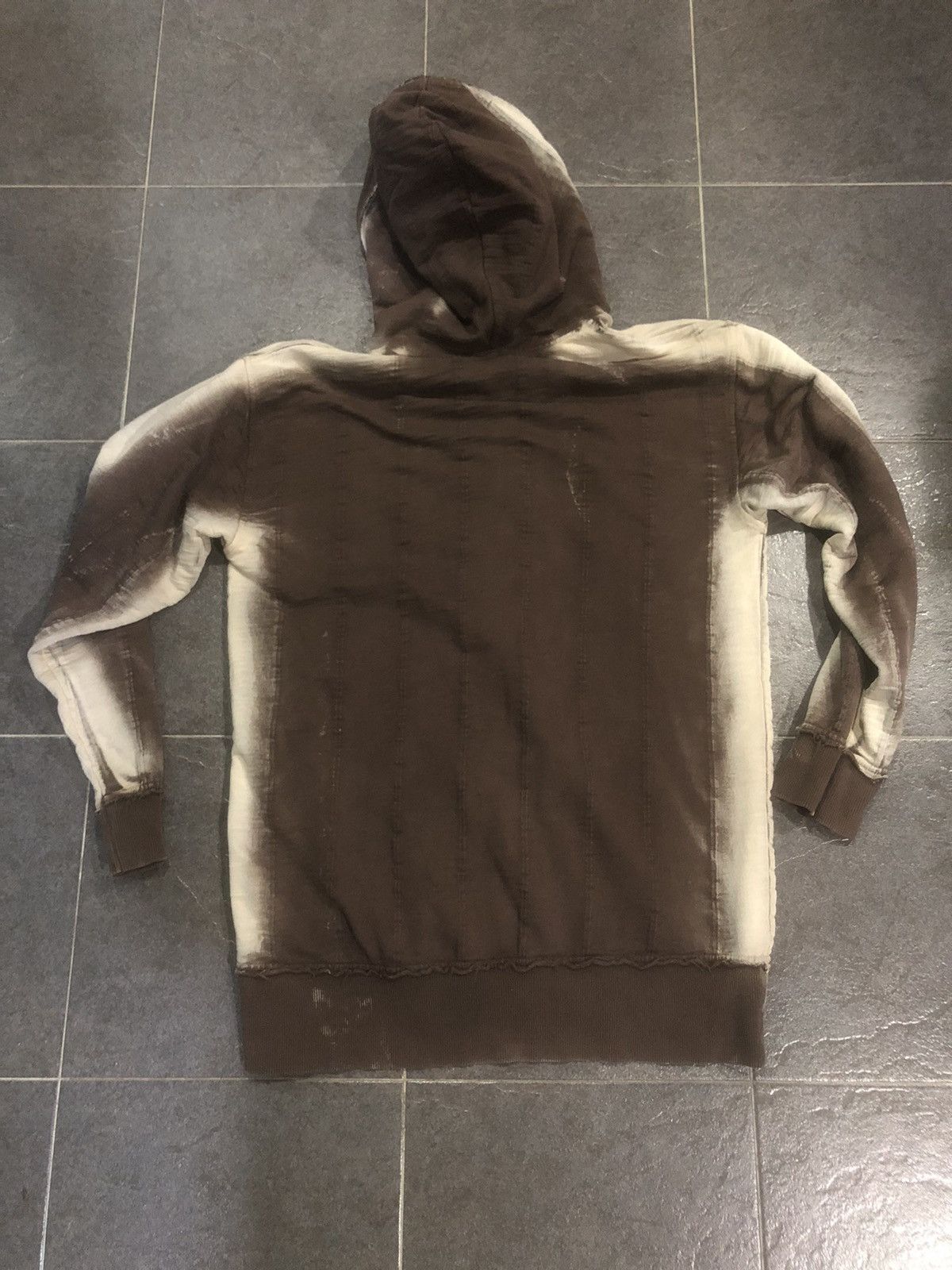 Japanese Brand Patina Two Tone Distressed Art Zip Up Hoodie Size US L / EU 52-54 / 3 - 7 Thumbnail