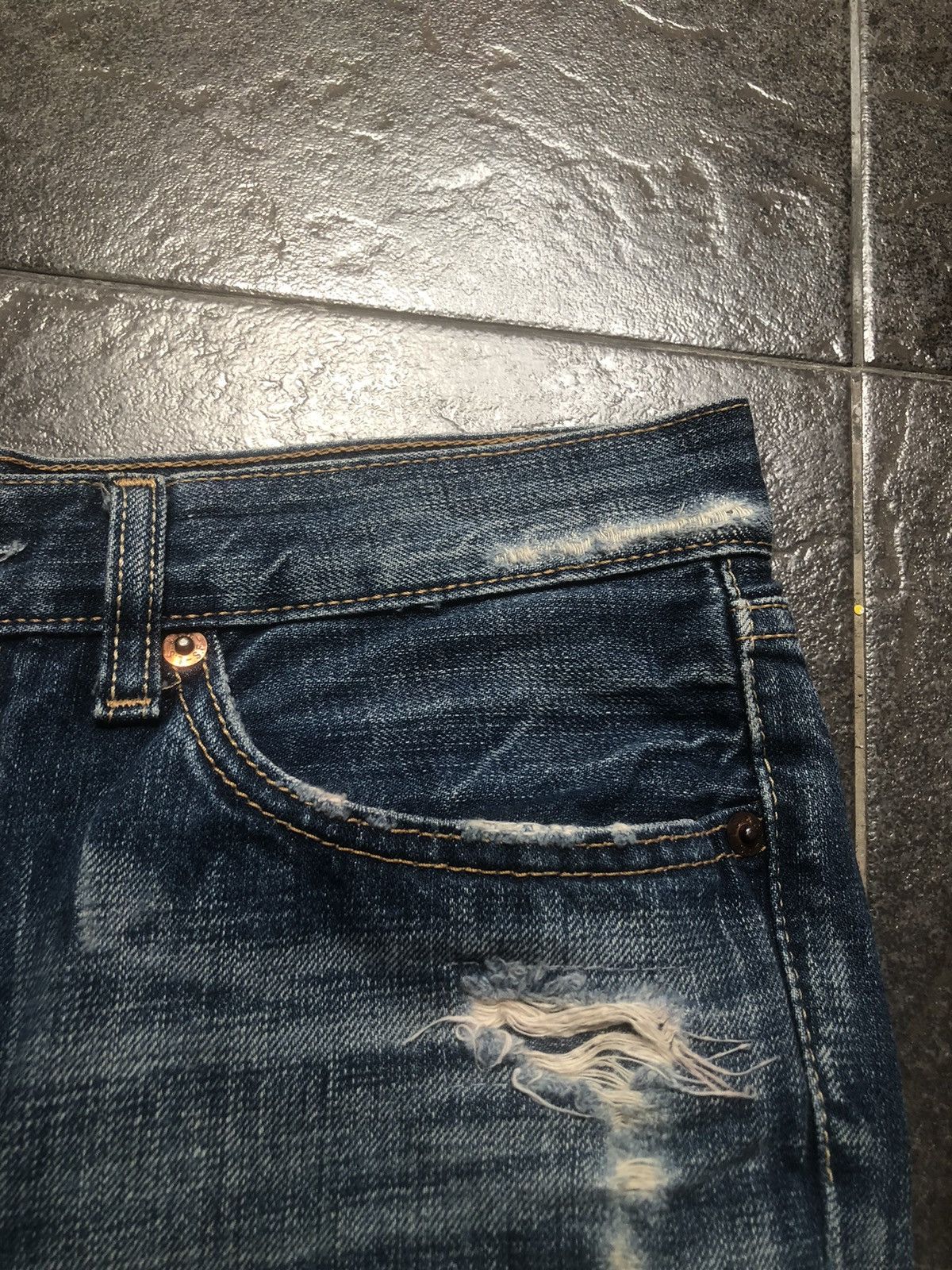 Levi's 🔥🔥🔥Y2K Levis W501 Distressed Reworked Denim Size 30" / US 8 / IT 44 - 11 Thumbnail