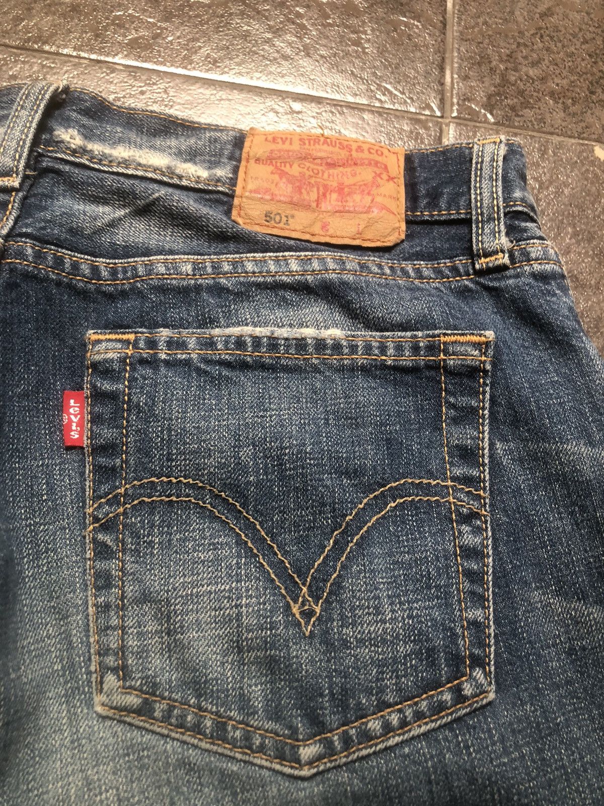 Levi's 🔥🔥🔥Y2K Levis W501 Distressed Reworked Denim Size 30" / US 8 / IT 44 - 16 Thumbnail