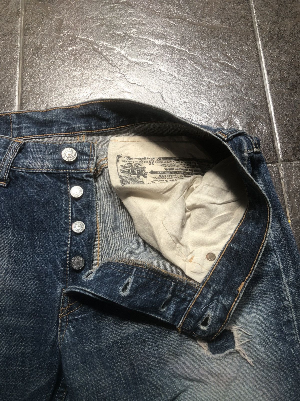 Levi's 🔥🔥🔥Y2K Levis W501 Distressed Reworked Denim Size 30" / US 8 / IT 44 - 19 Thumbnail