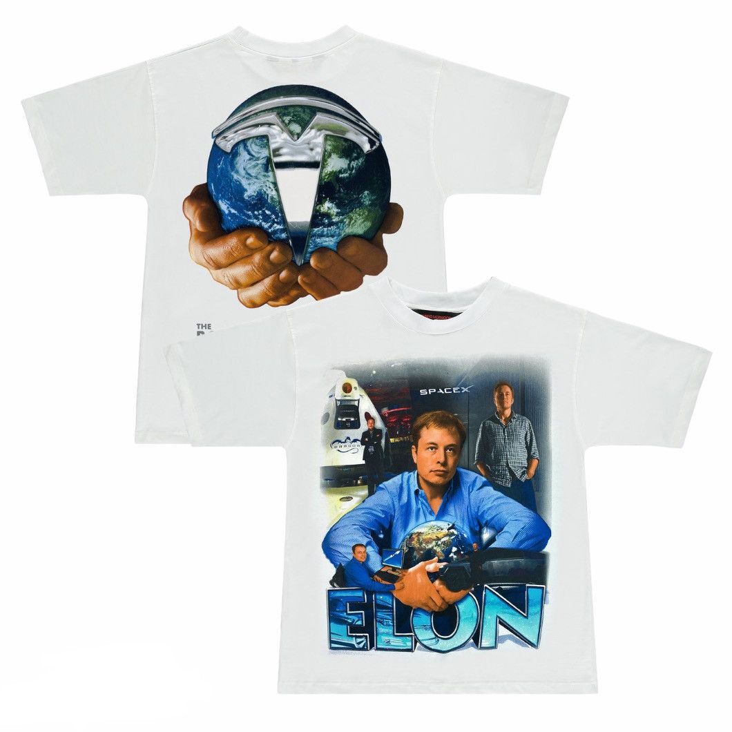 Marino Morwood Marino Morwood Elon Musk White Tee Size US L / EU 52-54 / 3 - 1 Thumbnail