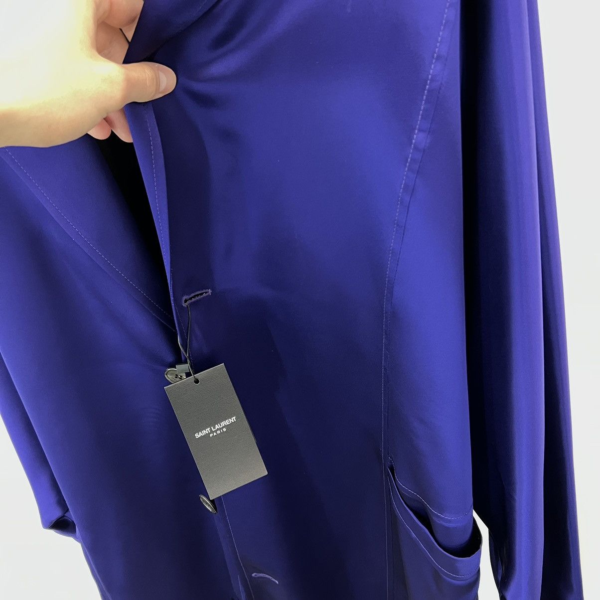Saint Laurent Paris Saint Laurent Satin Overcoat Size US M / EU 48-50 / 2 - 6 Thumbnail