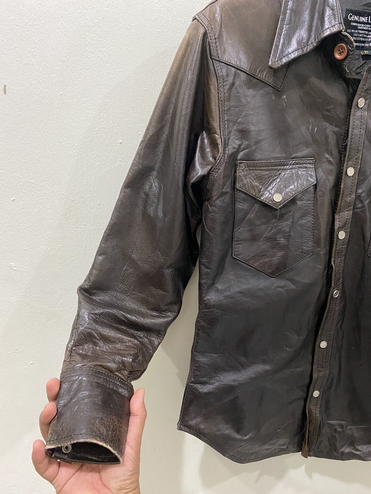 Japanese Brand 🔥Vintage🔥 BBH Leather Shirts Size US M / EU 48-50 / 2 - 5 Thumbnail