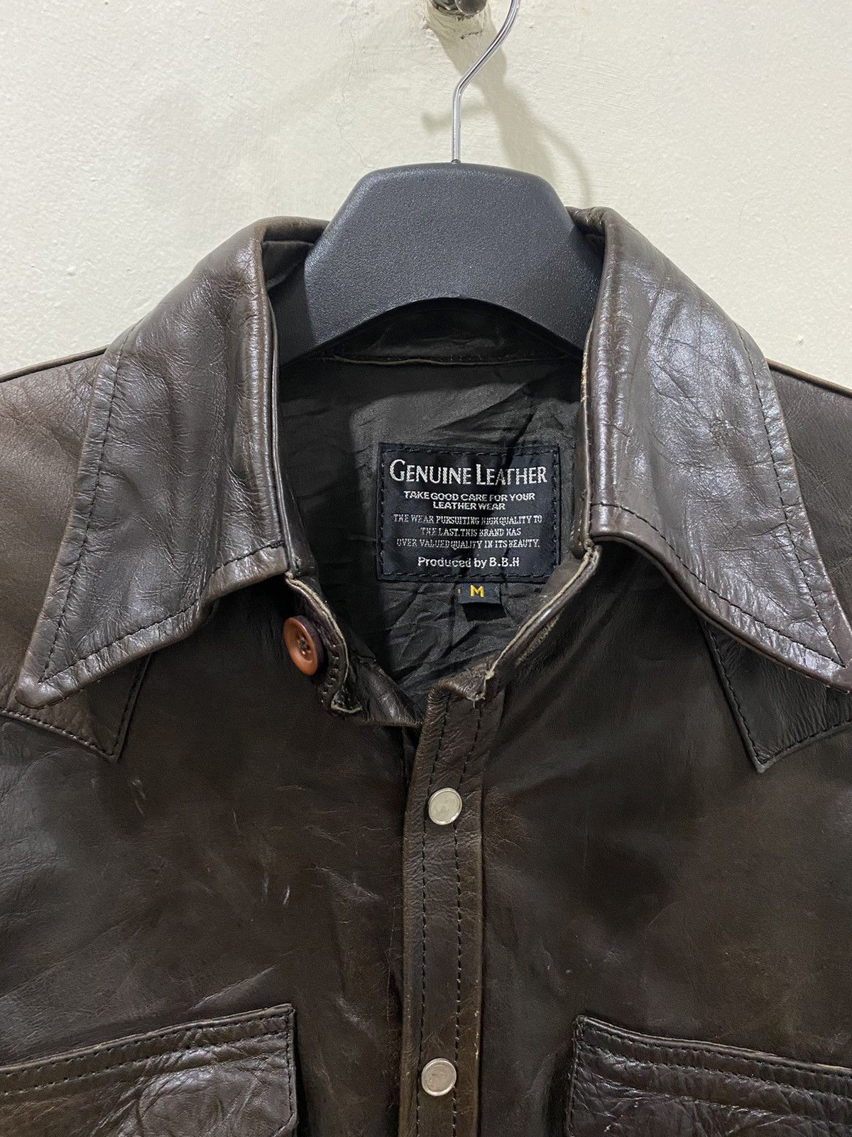 Japanese Brand 🔥Vintage🔥 BBH Leather Shirts Size US M / EU 48-50 / 2 - 6 Thumbnail