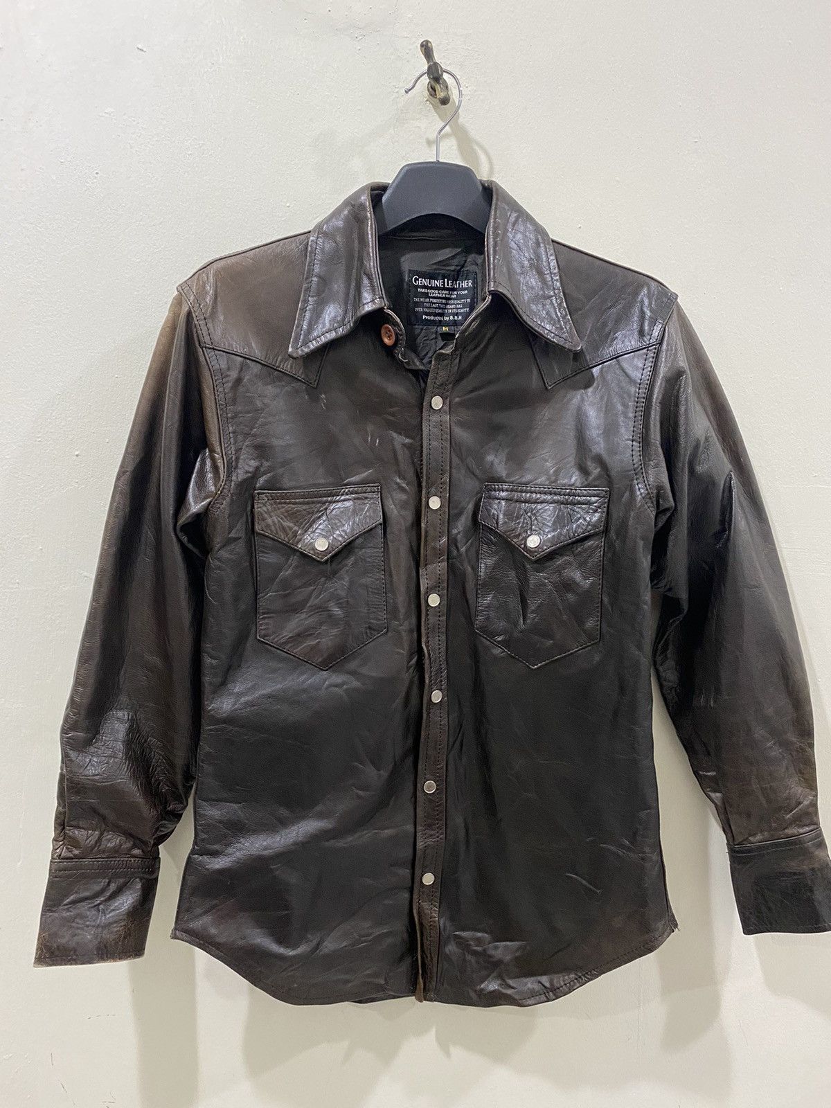 Japanese Brand 🔥Vintage🔥 BBH Leather Shirts Size US M / EU 48-50 / 2 - 2 Thumbnail