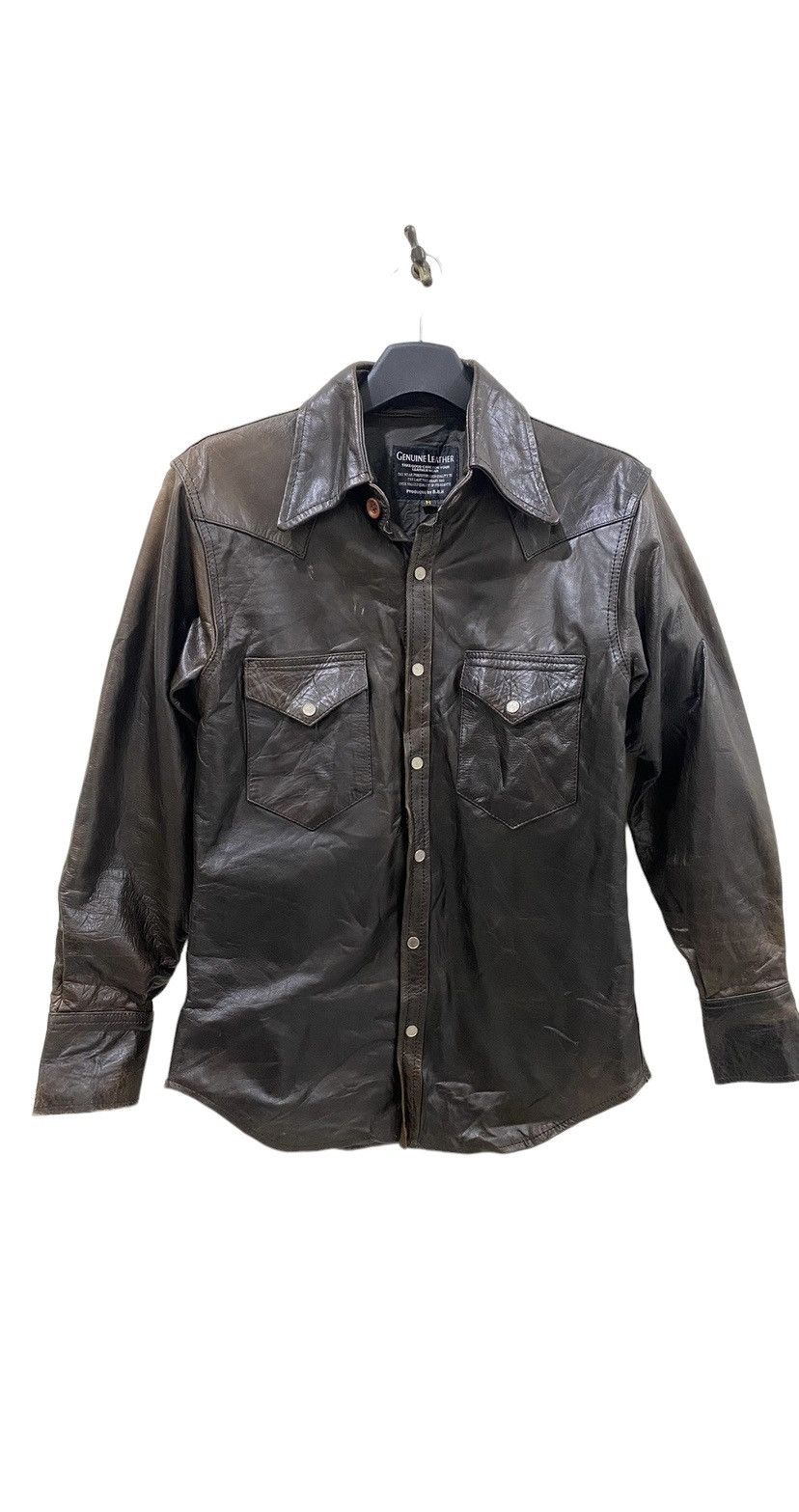 Japanese Brand 🔥Vintage🔥 BBH Leather Shirts Size US M / EU 48-50 / 2 - 1 Thumbnail