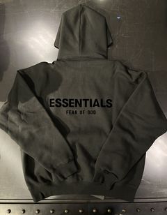 Fear Of God Essentials Back Logo Hoodie | Grailed