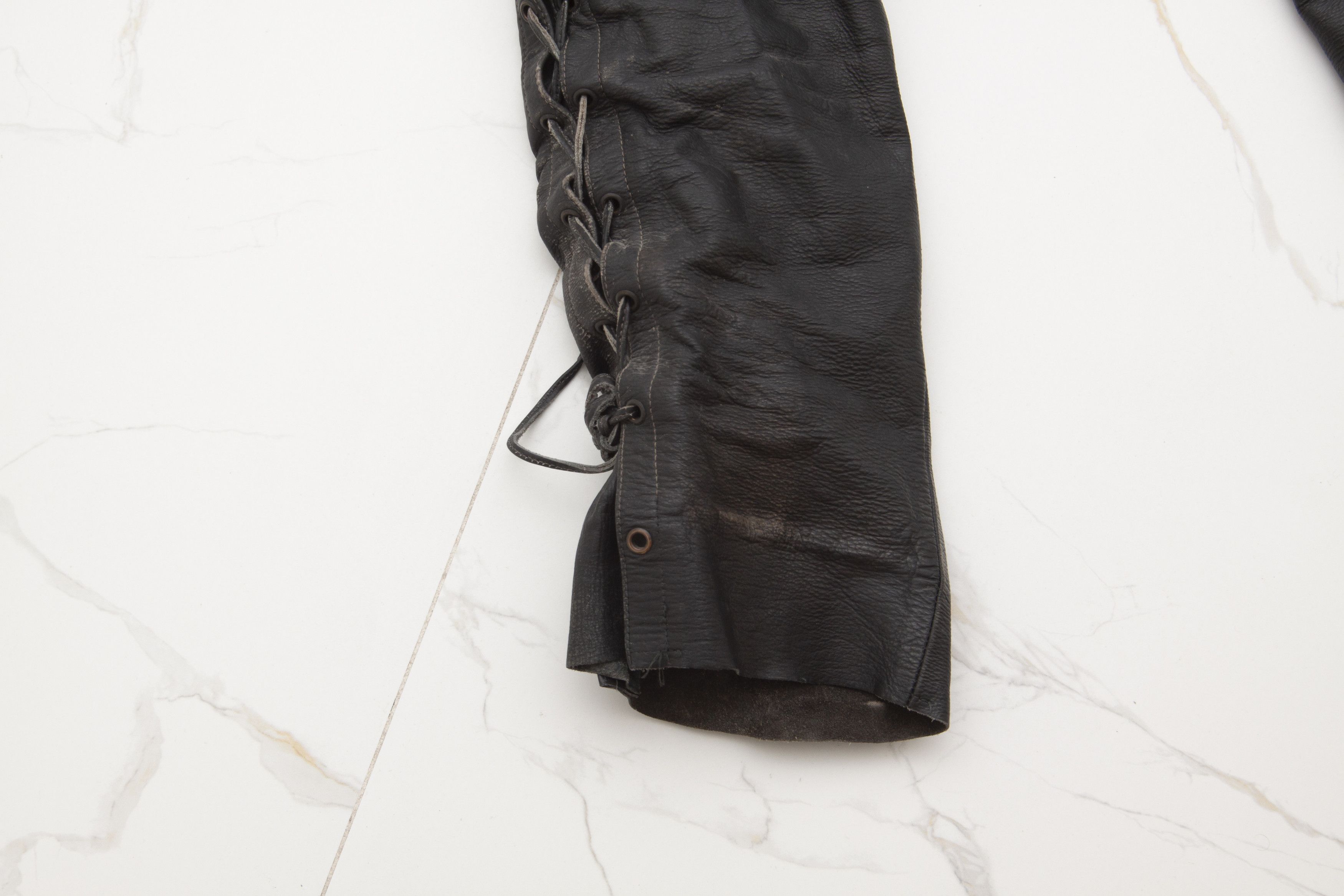 Leather × Vintage Vintage Leather Bondage Cowboy Pants Moto Trousers Y2K Size US 32 / EU 48 - 4 Thumbnail