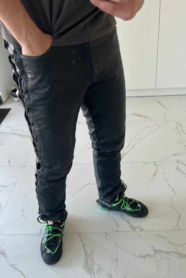 Leather × Vintage Vintage Leather Bondage Cowboy Pants Moto Trousers Y2K Size US 32 / EU 48 - 17 Thumbnail