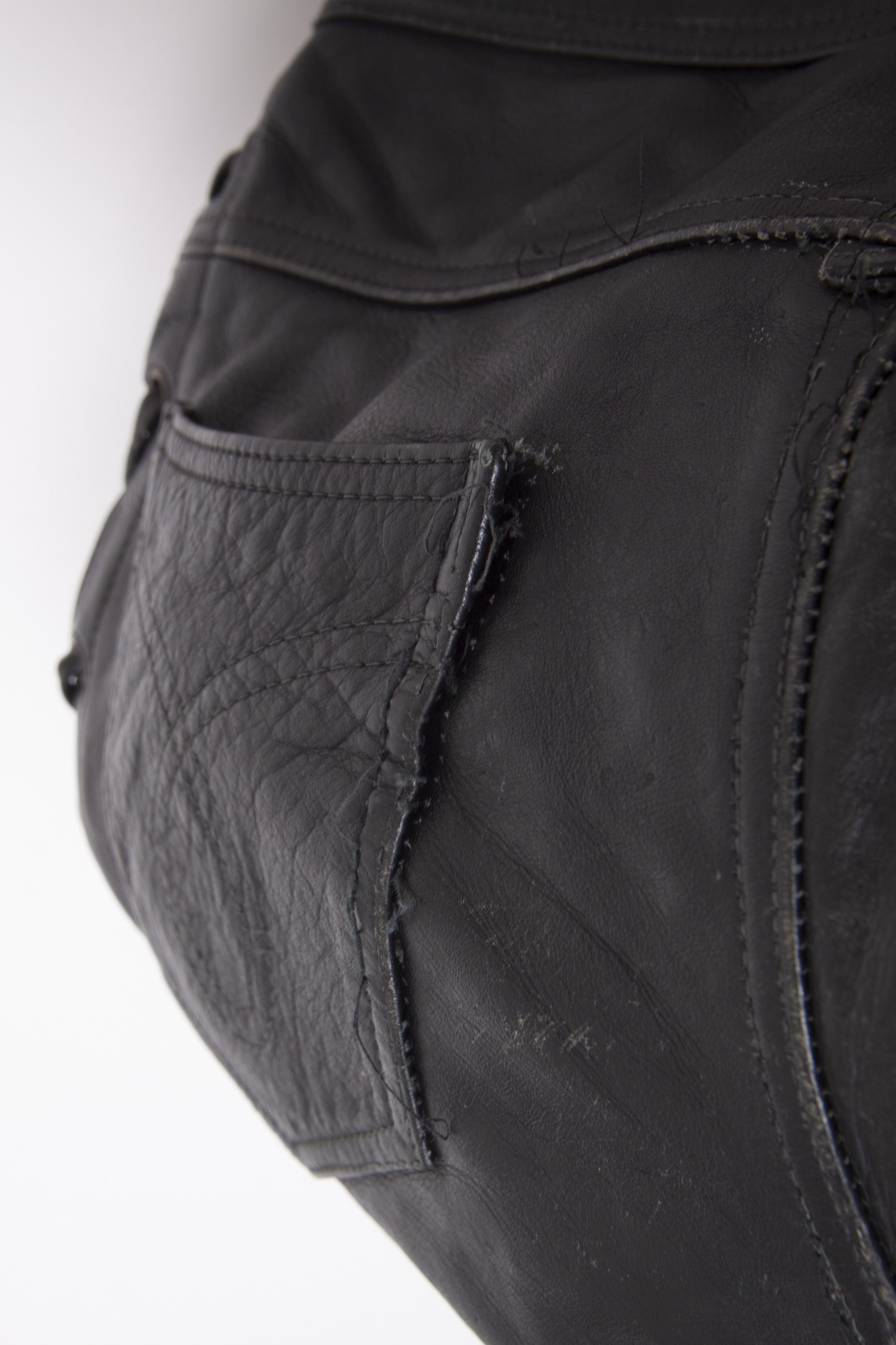 Leather × Vintage Vintage Leather Bondage Cowboy Pants Moto Trousers Y2K Size US 32 / EU 48 - 15 Thumbnail