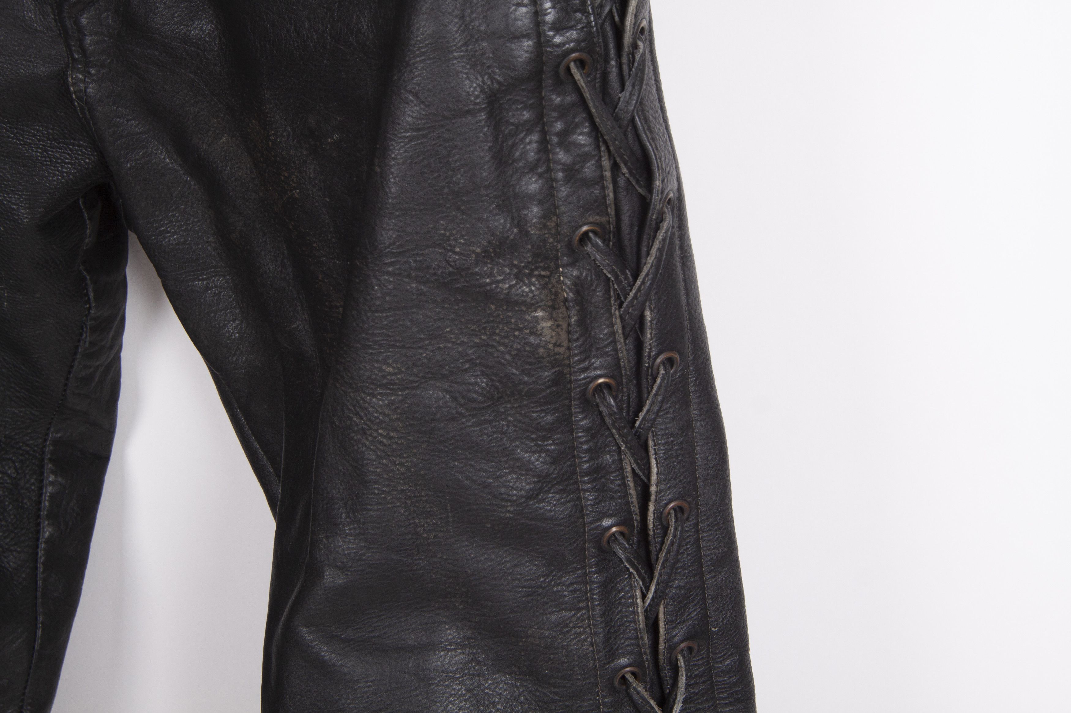 Leather × Vintage Vintage Leather Bondage Cowboy Pants Moto Trousers Y2K Size US 32 / EU 48 - 12 Thumbnail