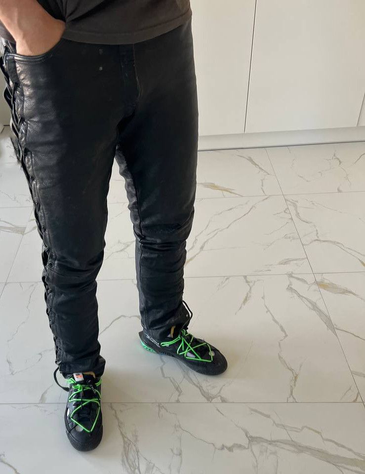 Leather × Vintage Vintage Leather Bondage Cowboy Pants Moto Trousers Y2K Size US 32 / EU 48 - 18 Thumbnail