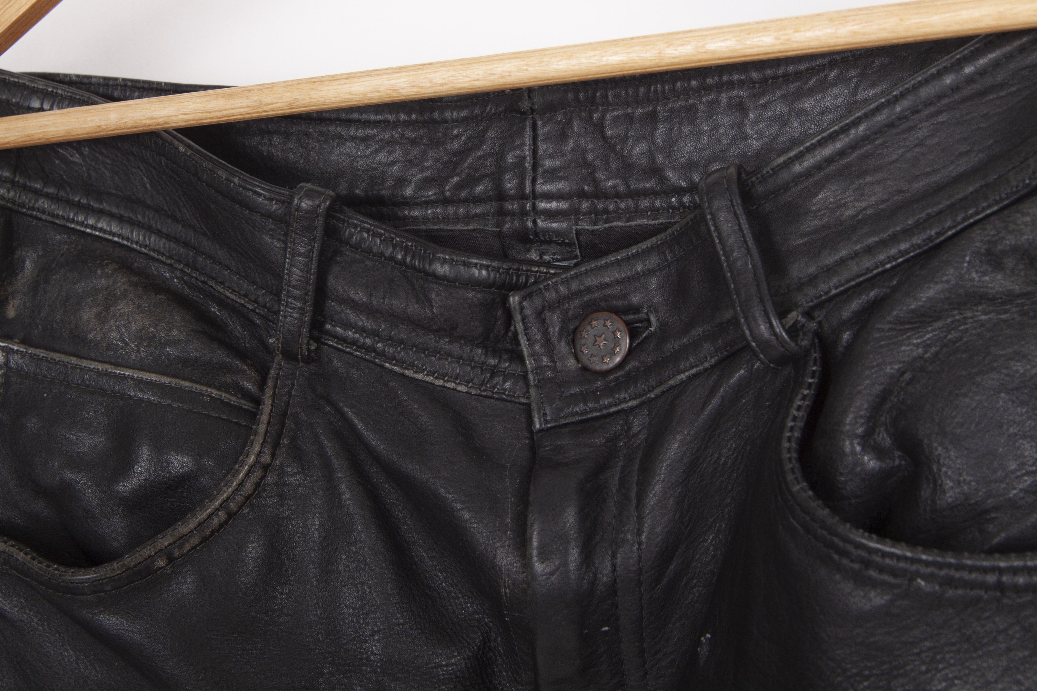 Leather × Vintage Vintage Leather Bondage Cowboy Pants Moto Trousers Y2K Size US 32 / EU 48 - 11 Thumbnail
