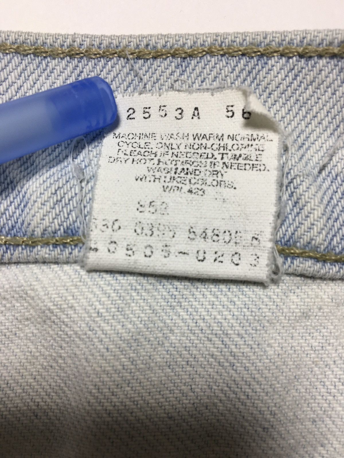 Levi's × Levi's Vintage Clothing × Vintage Vintage 80s Levis 505 Light Wash Distressed Orange Tab Jeans Size US 33 - 6 Thumbnail