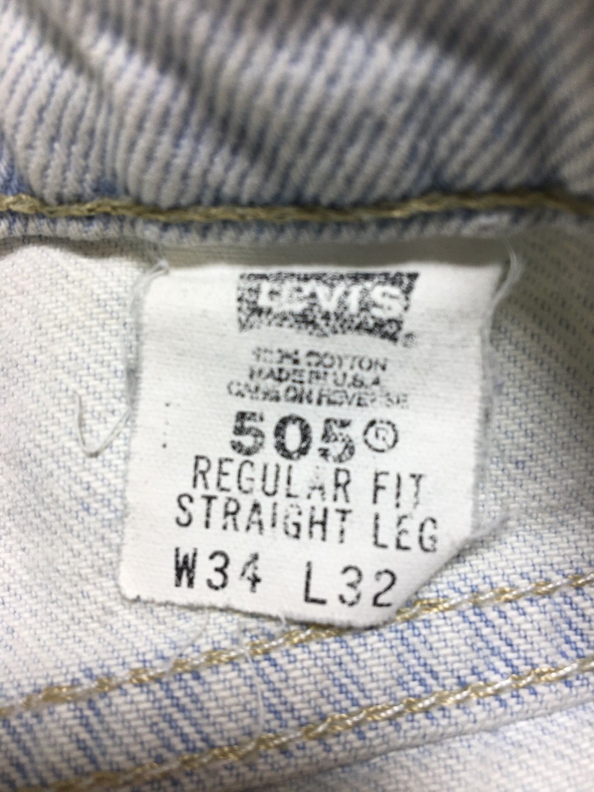 Levi's × Levi's Vintage Clothing × Vintage Vintage 80s Levis 505 Light Wash Distressed Orange Tab Jeans Size US 33 - 5 Thumbnail