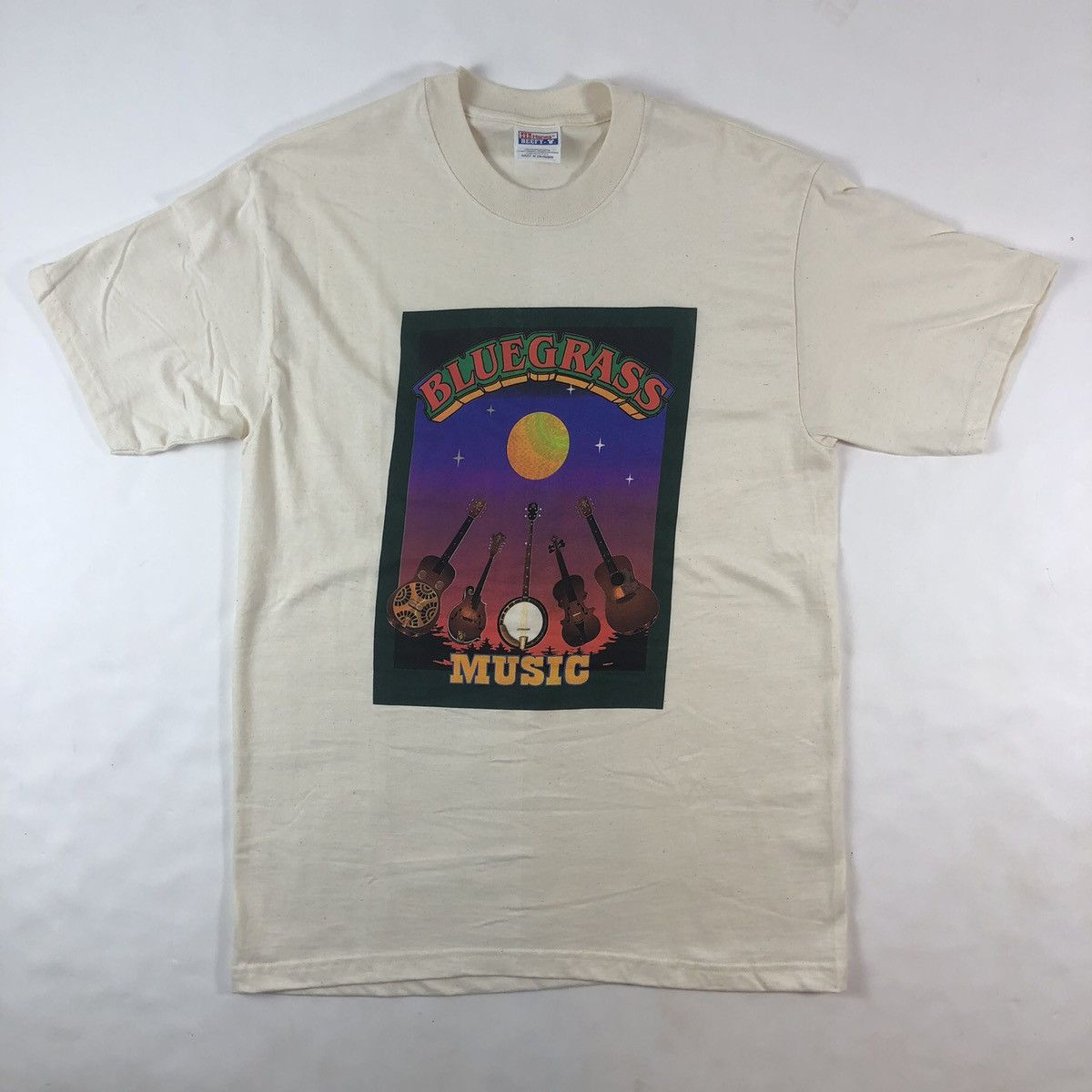 Hanes Vintage Bluegrass Music Festival Banjo Folk Country T-Shirt Size US M / EU 48-50 / 2 - 8 Thumbnail