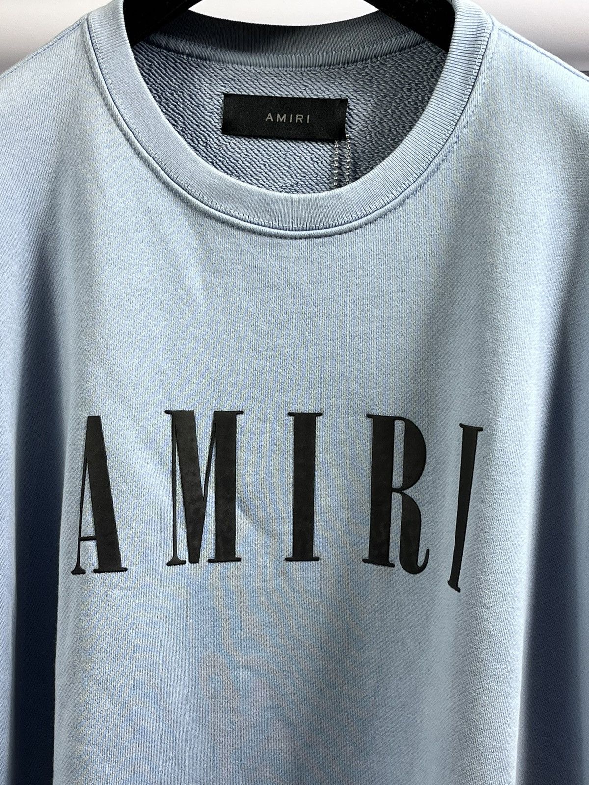 Amiri AMIRI BLUE LOGO COTTON OVERSIZED SWEATSHIRT Size US XL / EU 56 / 4 - 3 Thumbnail