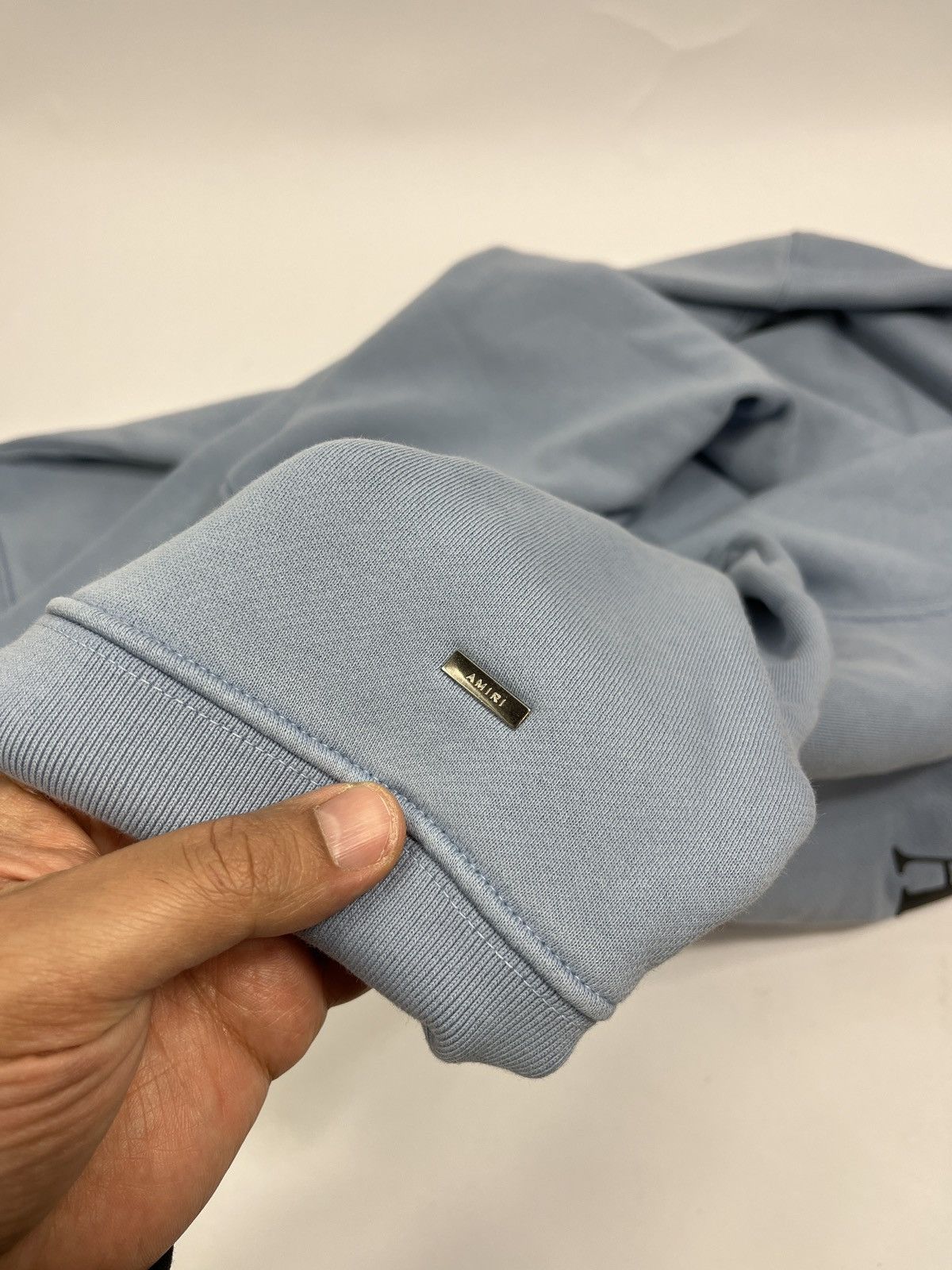 Amiri AMIRI BLUE LOGO COTTON OVERSIZED SWEATSHIRT Size US XL / EU 56 / 4 - 11 Thumbnail