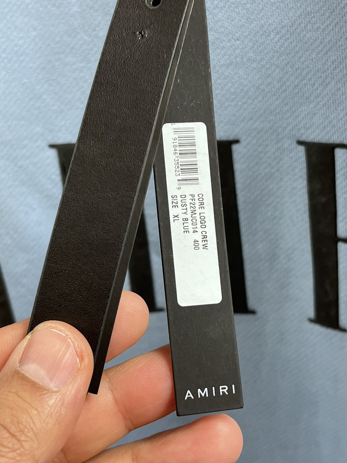 Amiri AMIRI BLUE LOGO COTTON OVERSIZED SWEATSHIRT Size US XL / EU 56 / 4 - 5 Thumbnail